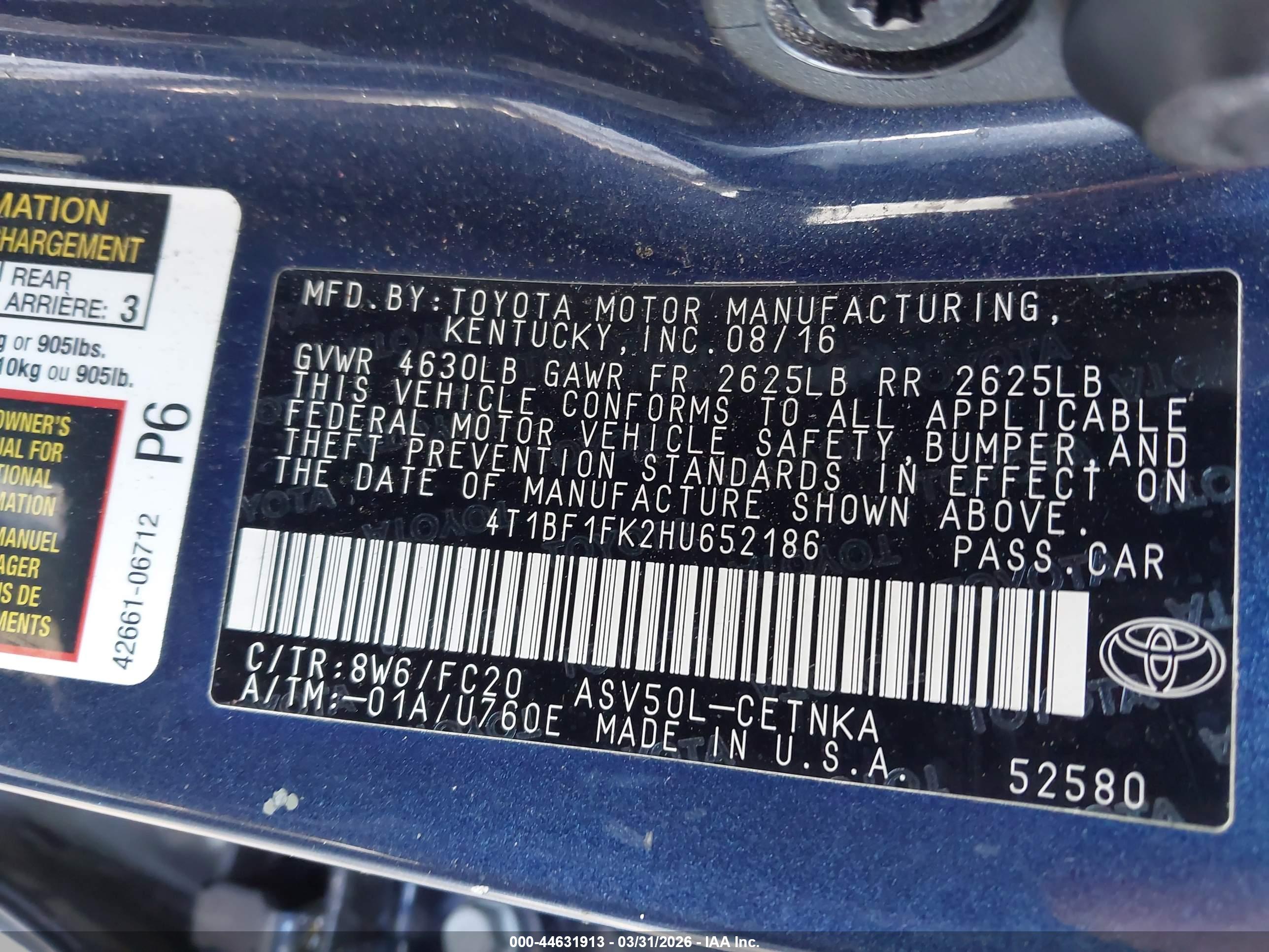TOYOTA CAMRY image 9