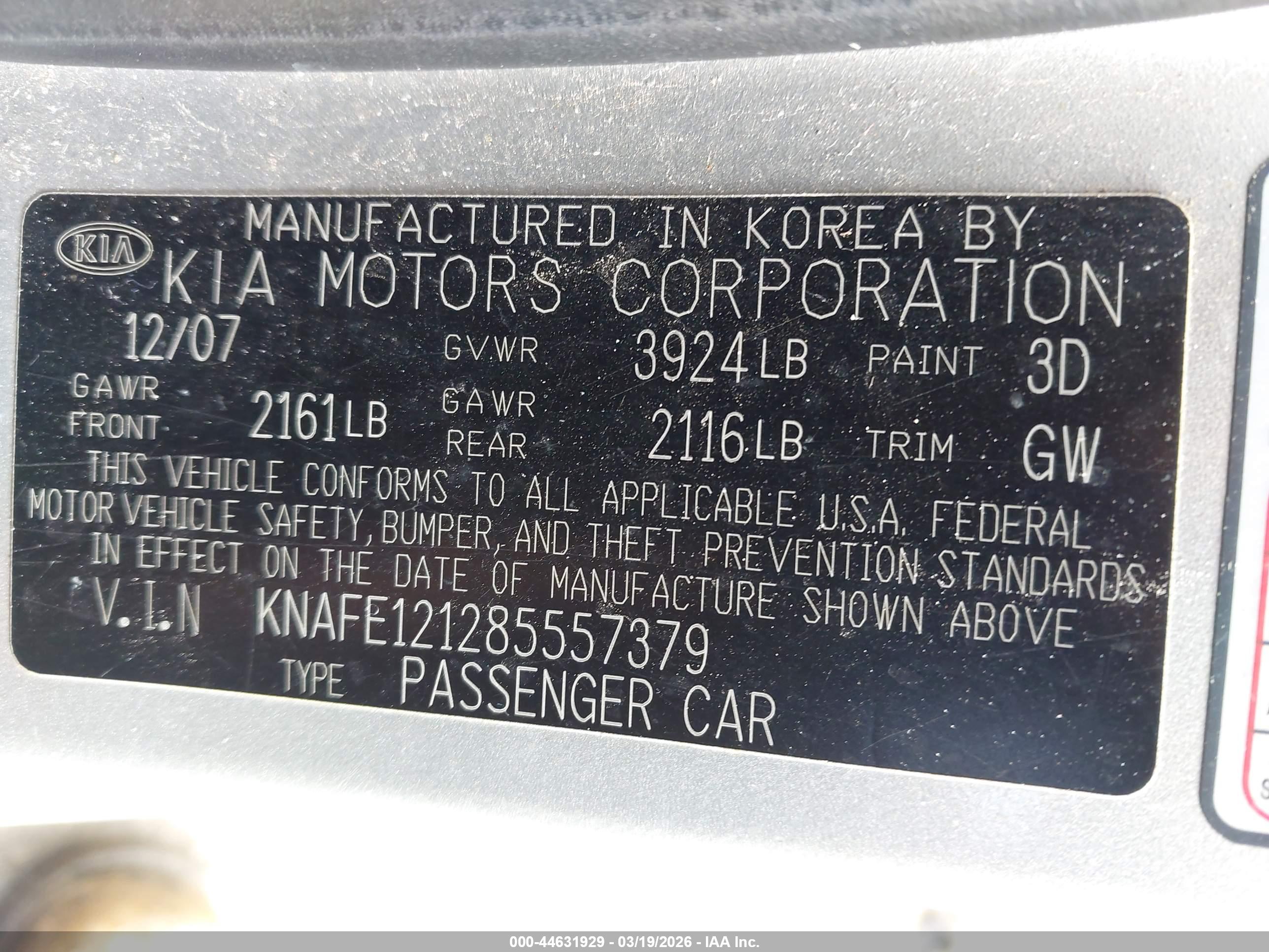 KIA SPECTRA image 9