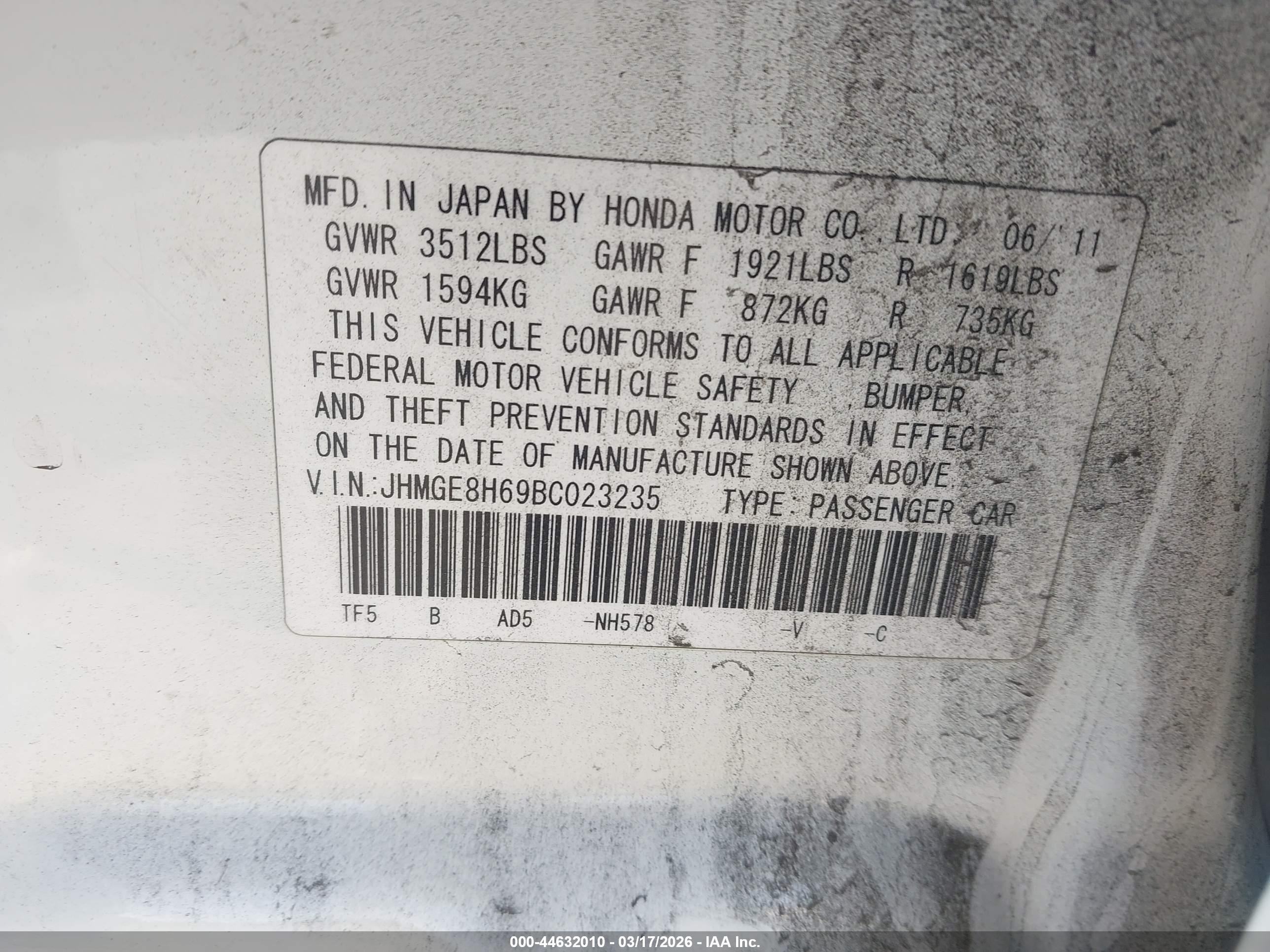 HONDA FIT image 9