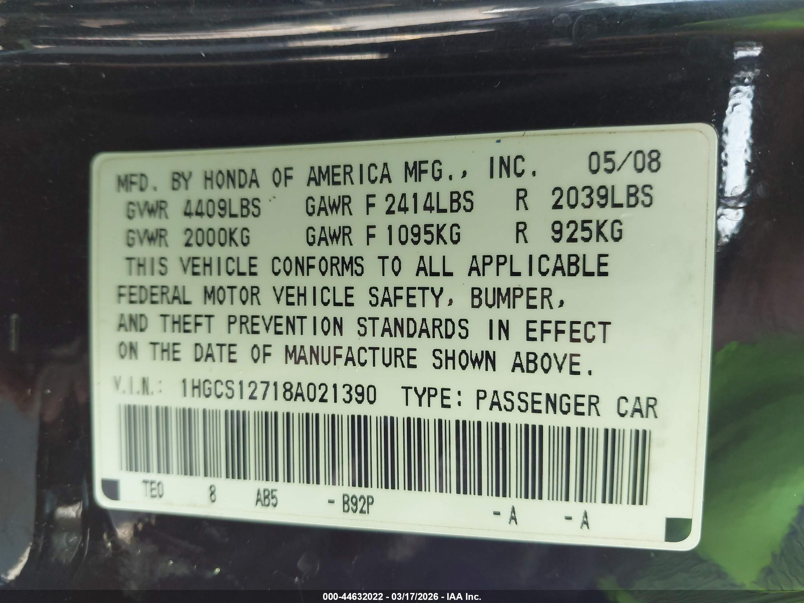 HONDA ACCORD image 9