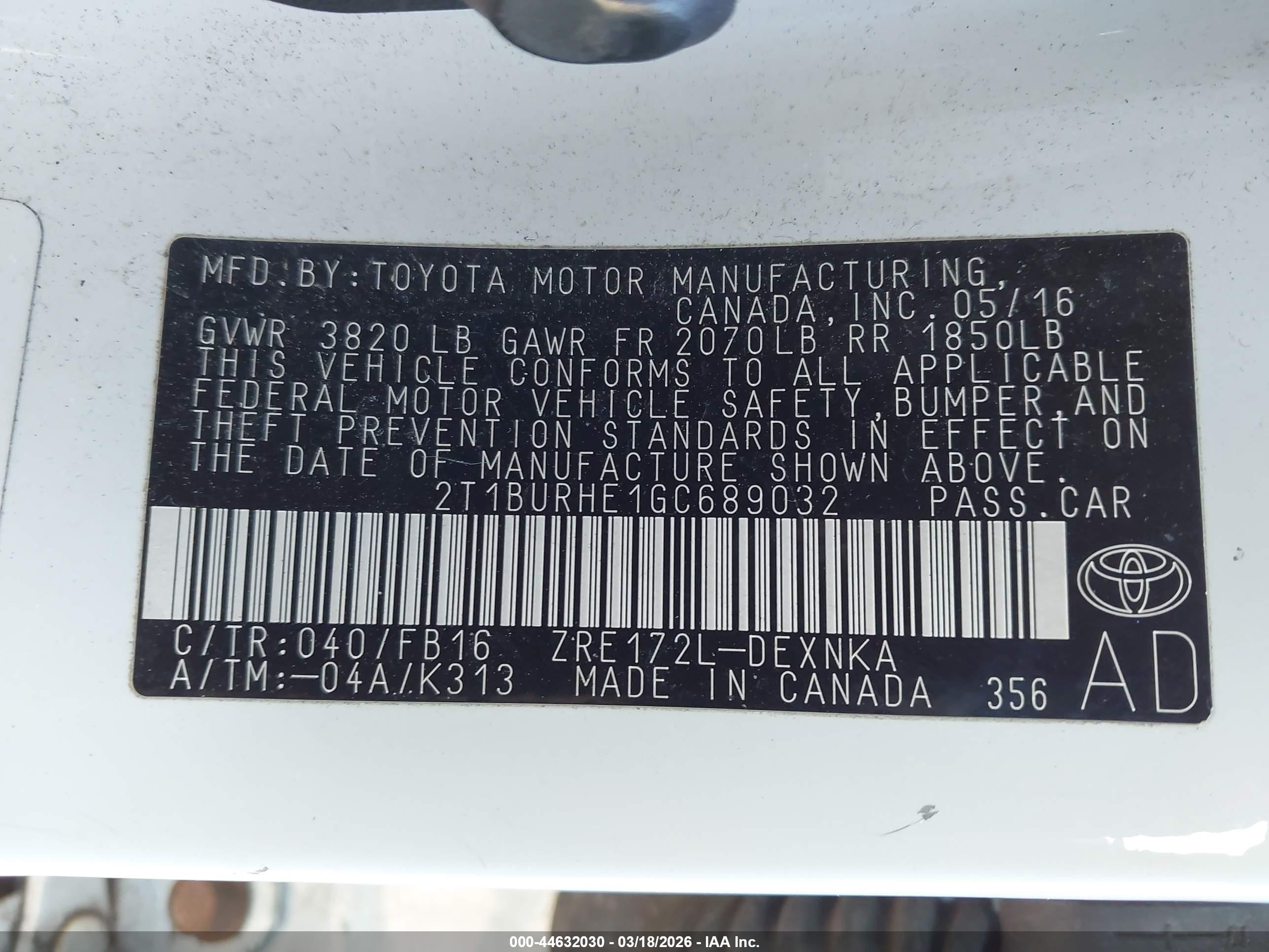 TOYOTA COROLLA image 9