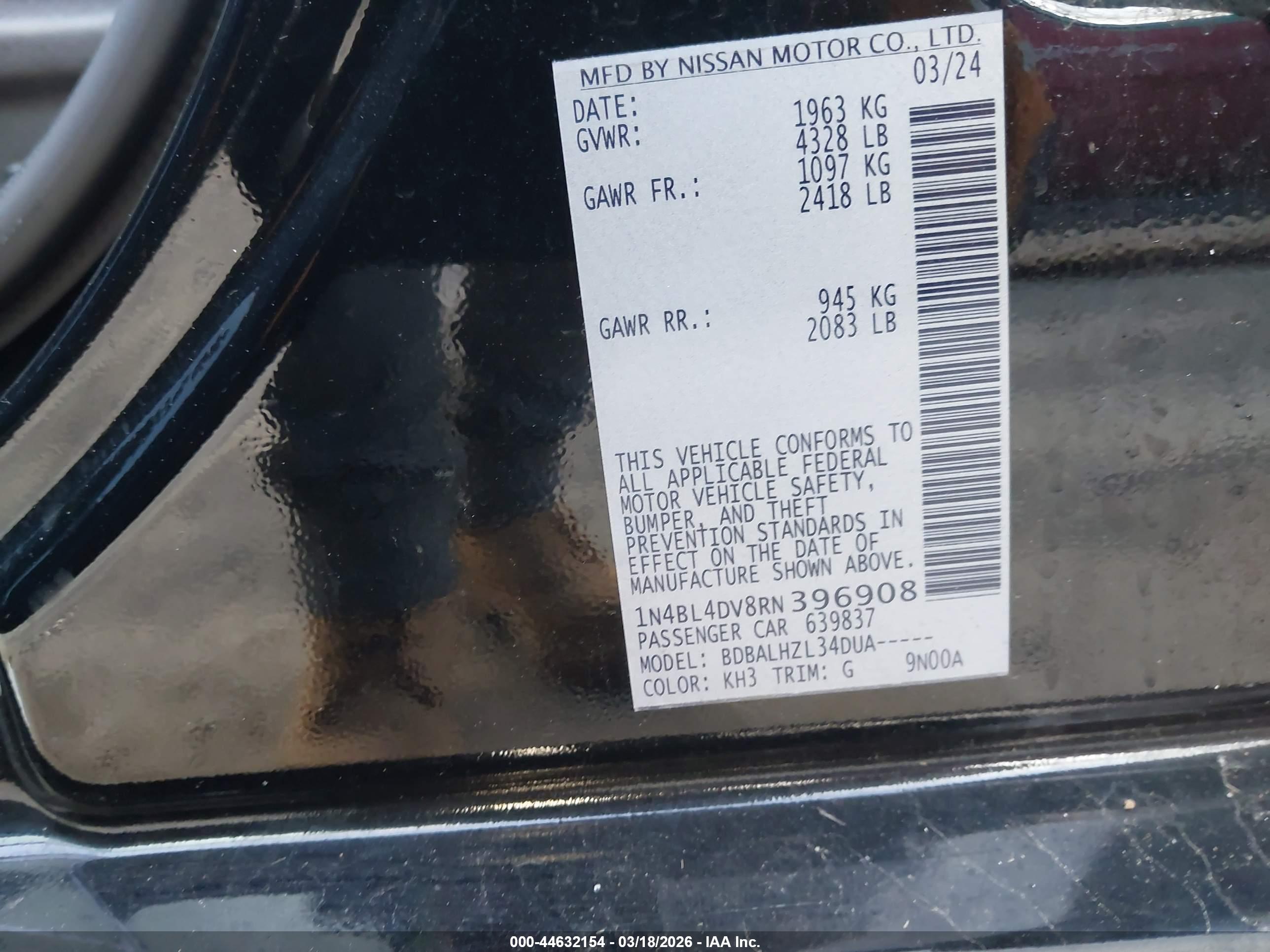 NISSAN ALTIMA image 9