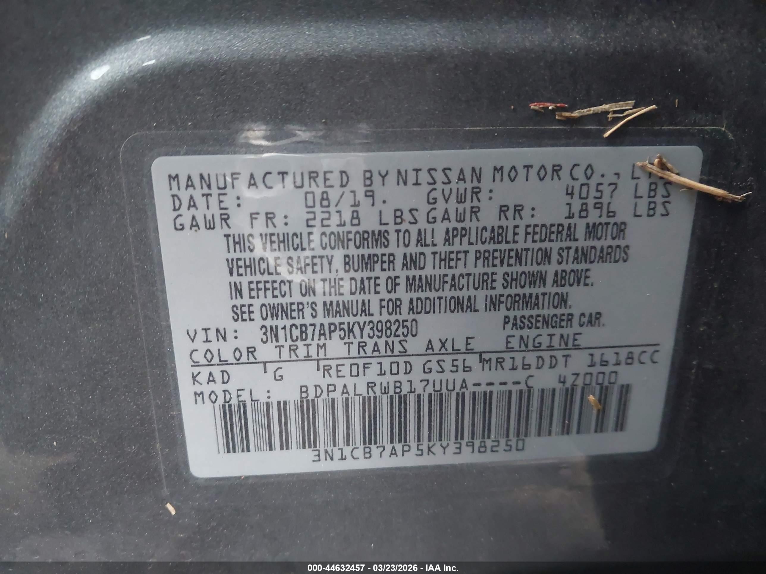 NISSAN SENTRA image 9