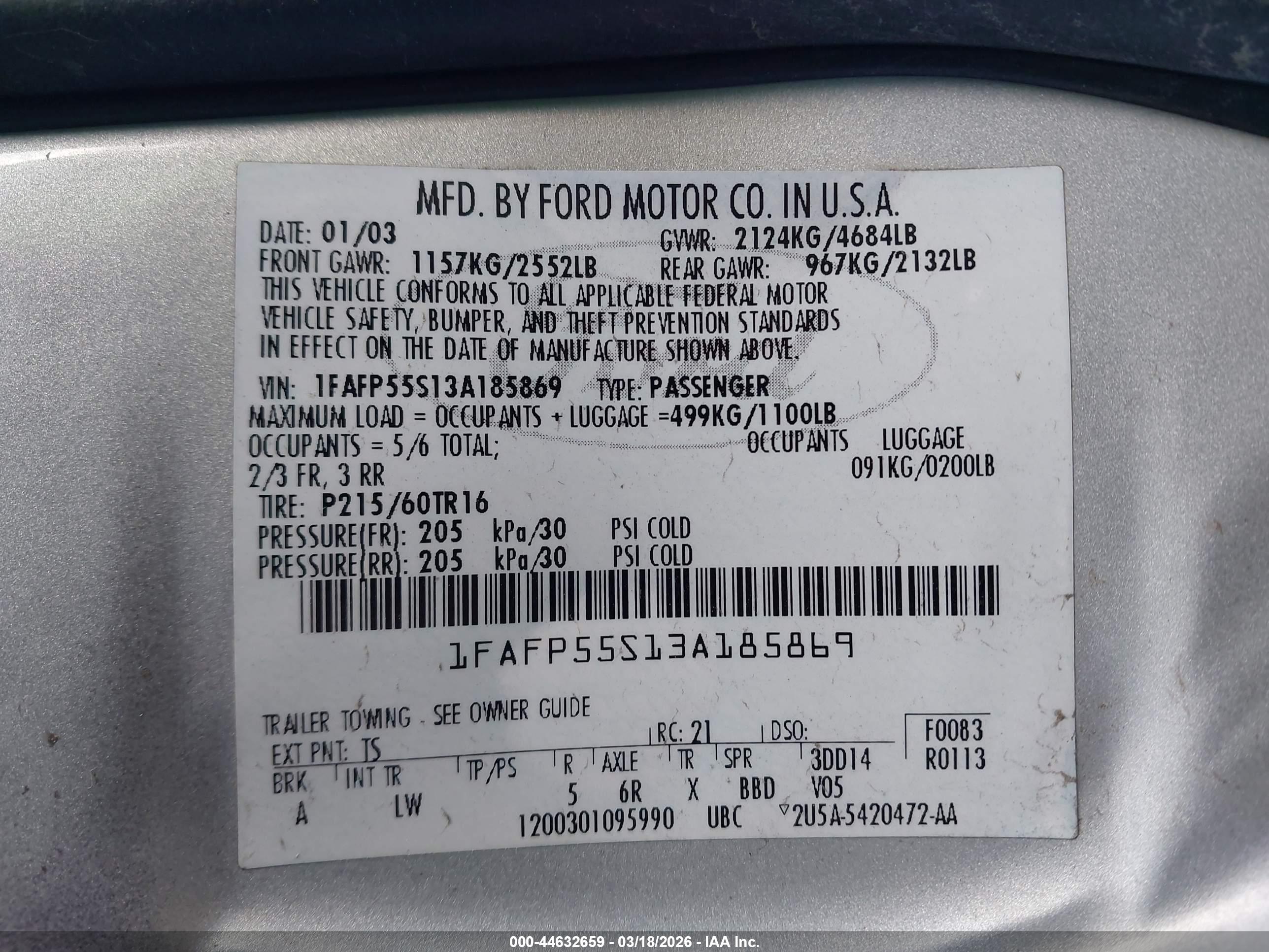 FORD TAURUS image 9