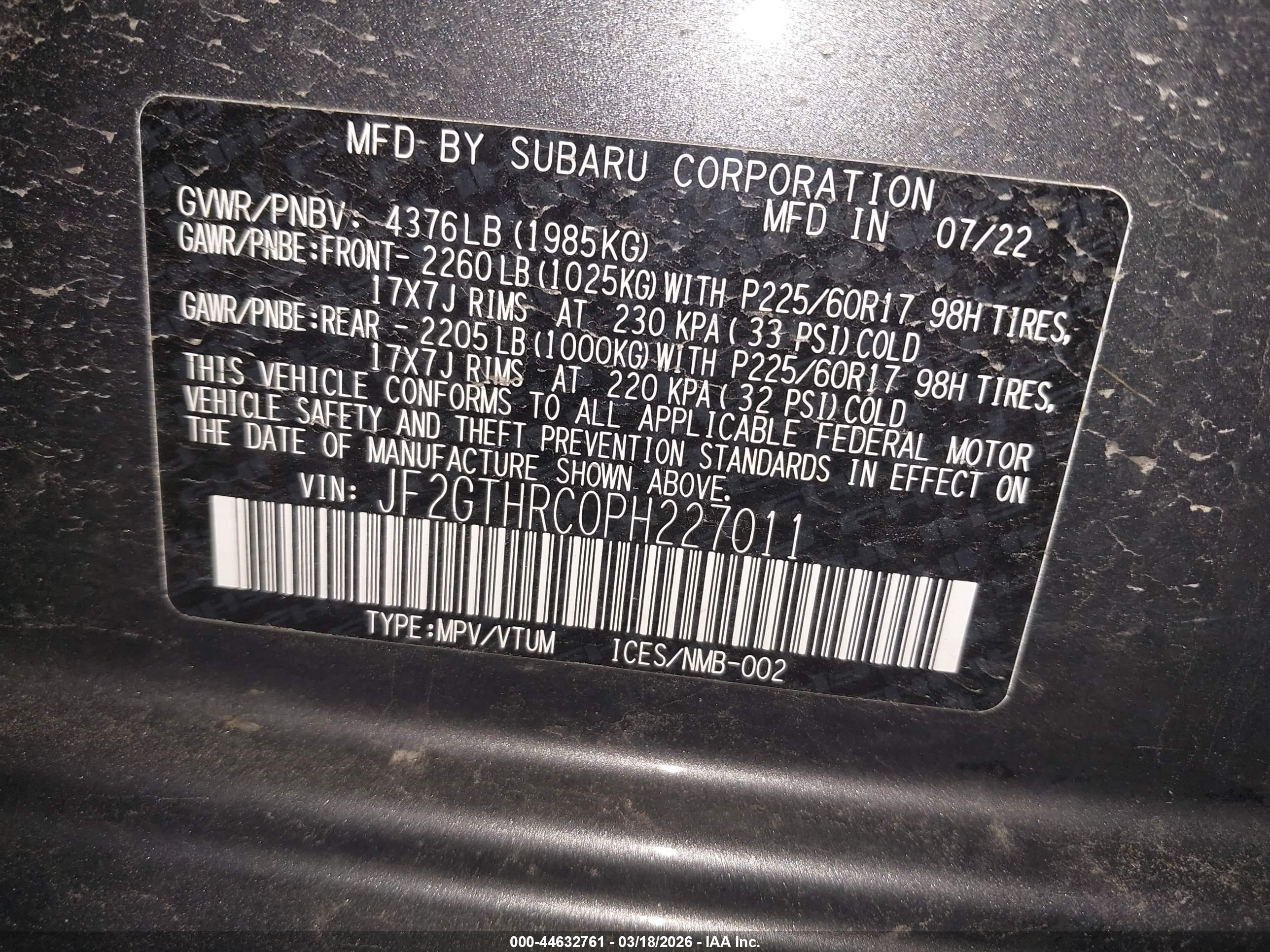 SUBARU CROSSTREK image 9
