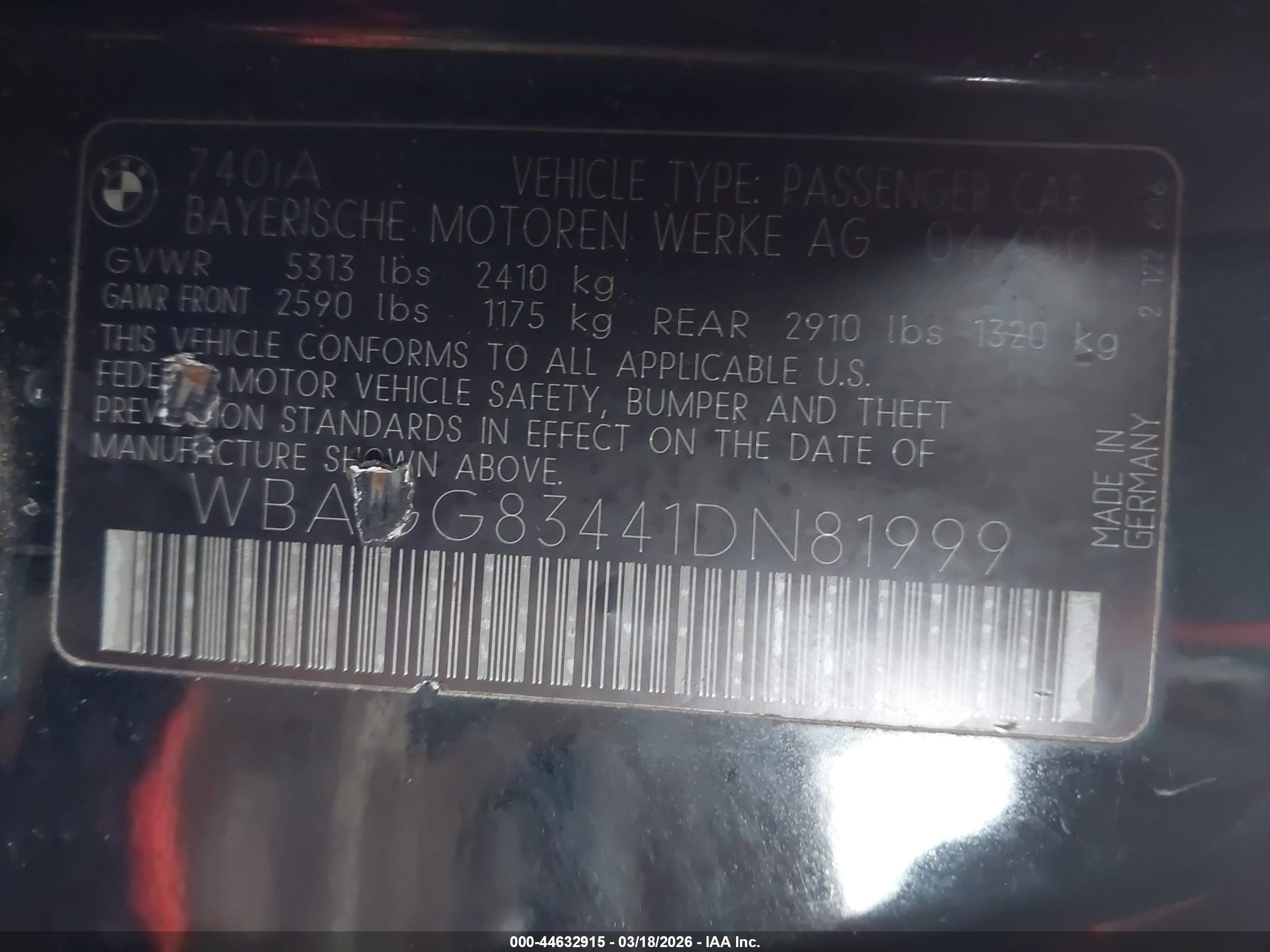 BMW 740IA image 9