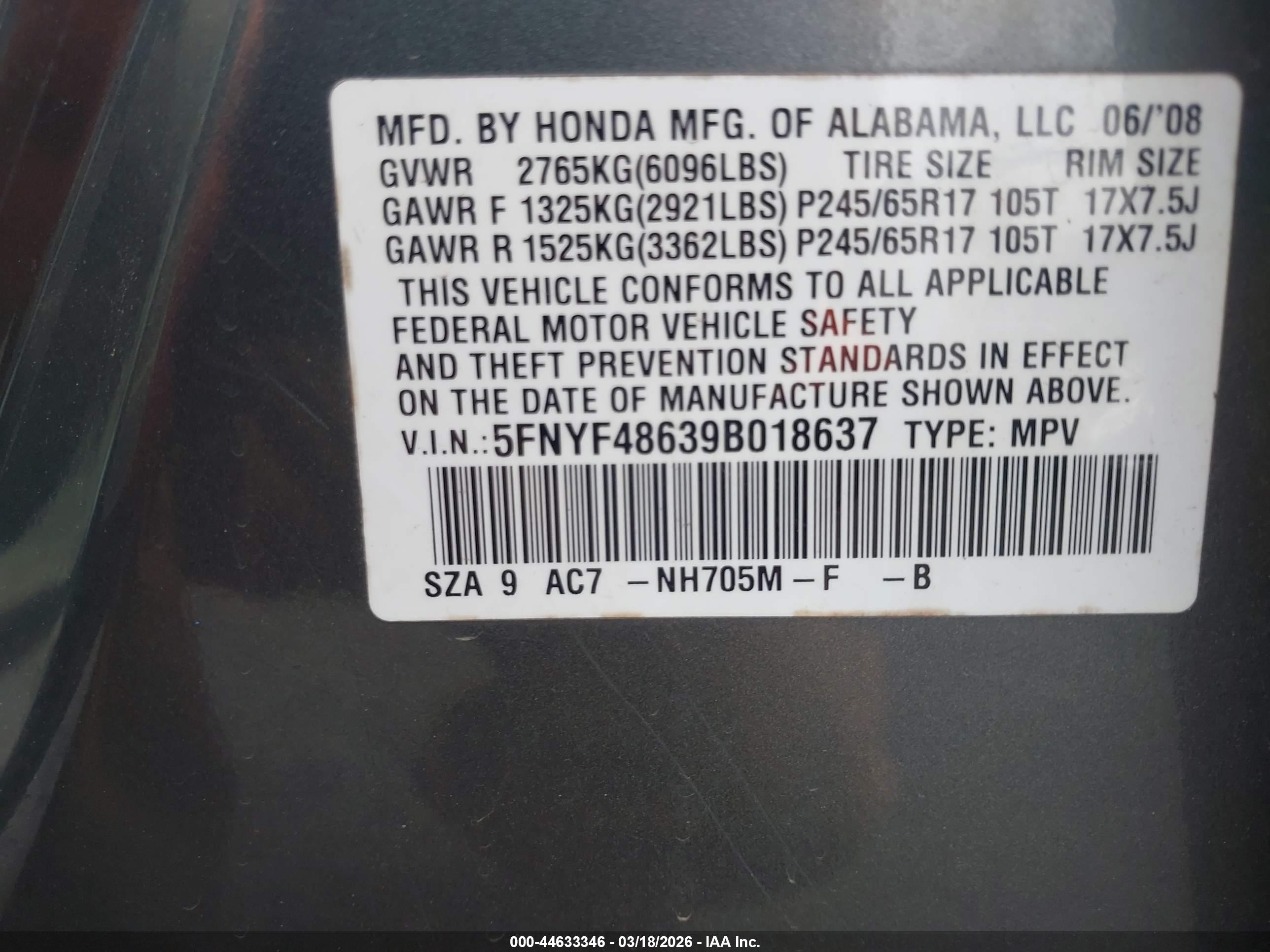 HONDA PILOT image 9