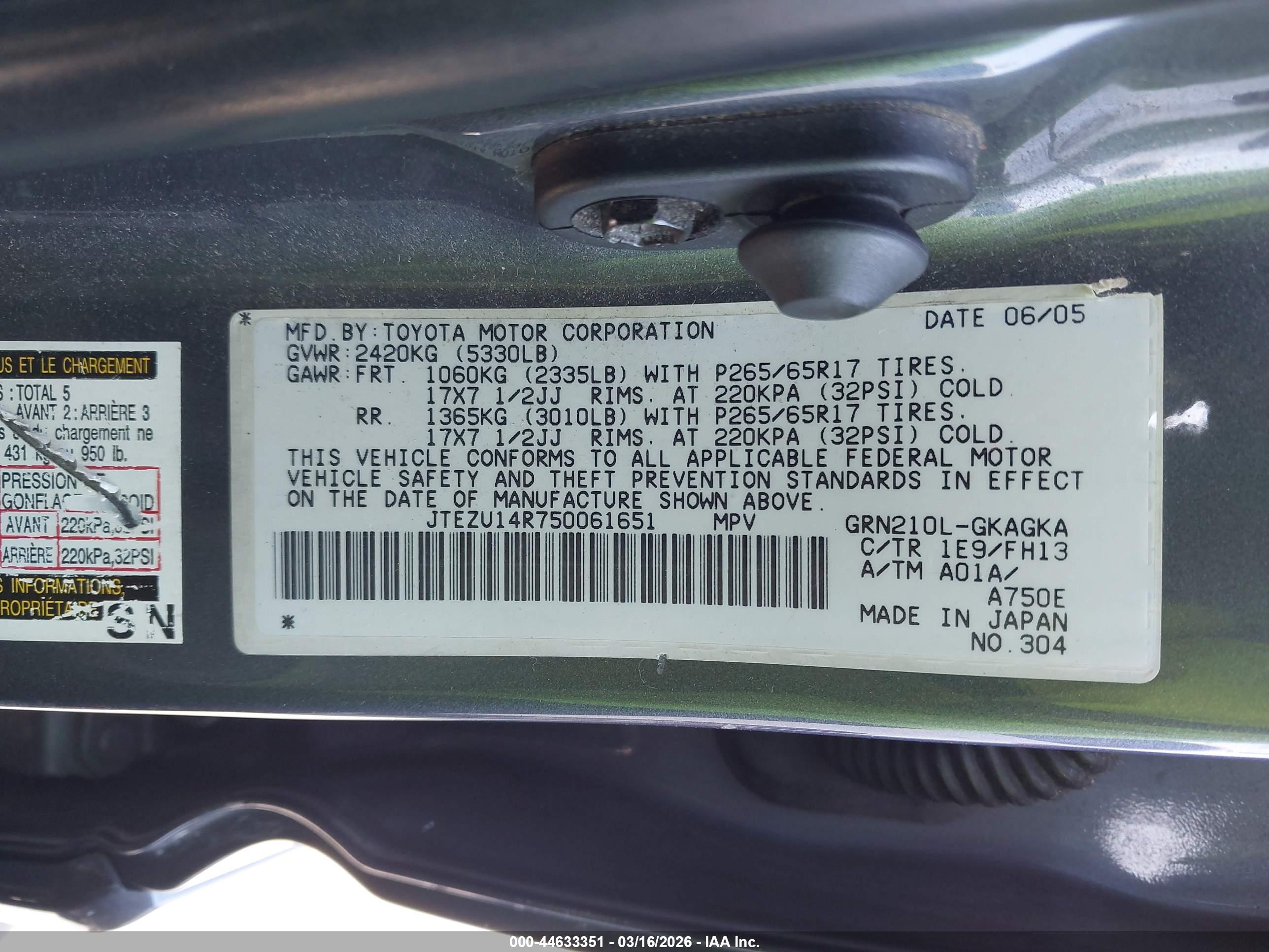 TOYOTA 4RUNNER image 9