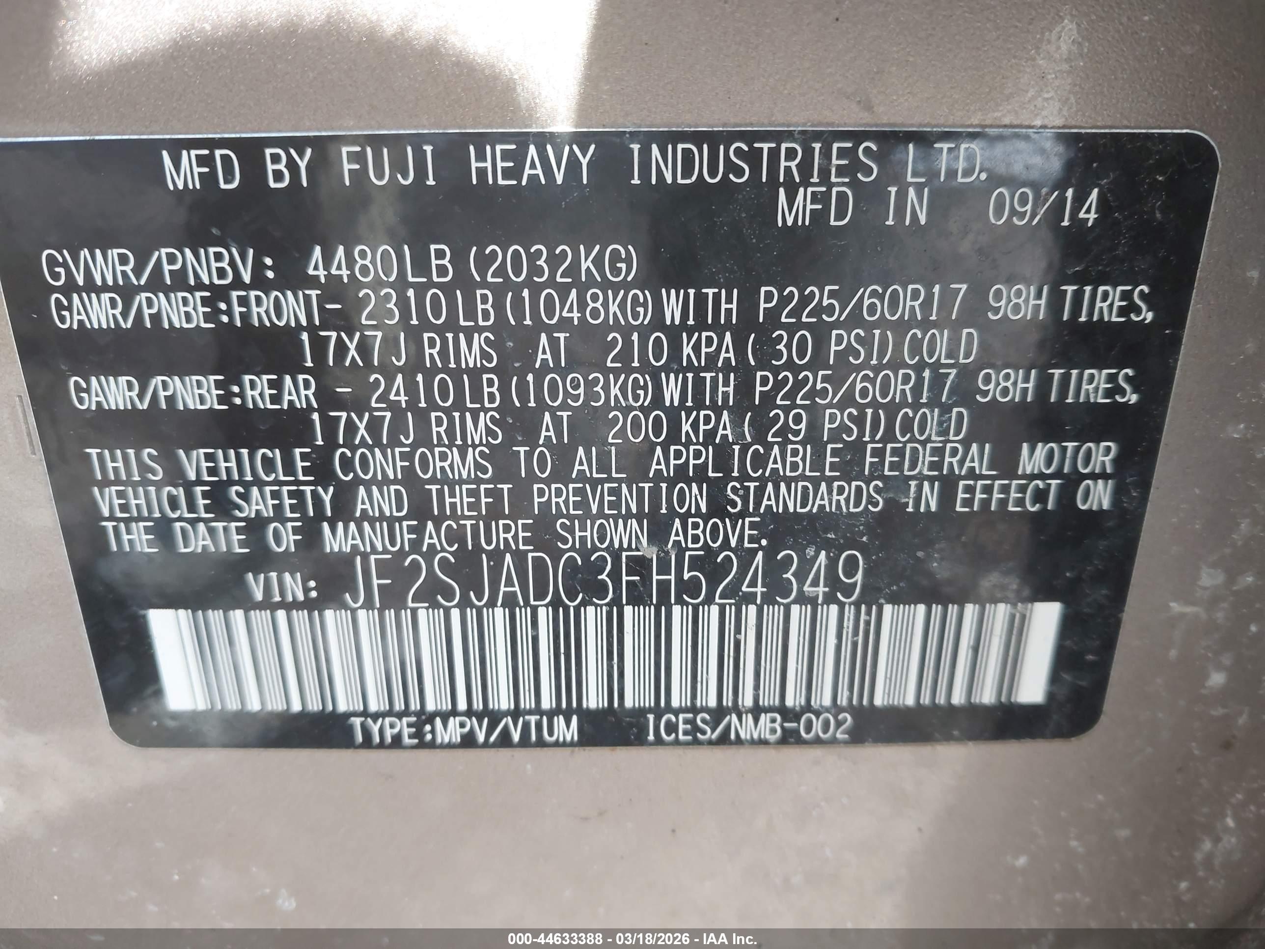 SUBARU FORESTER image 9