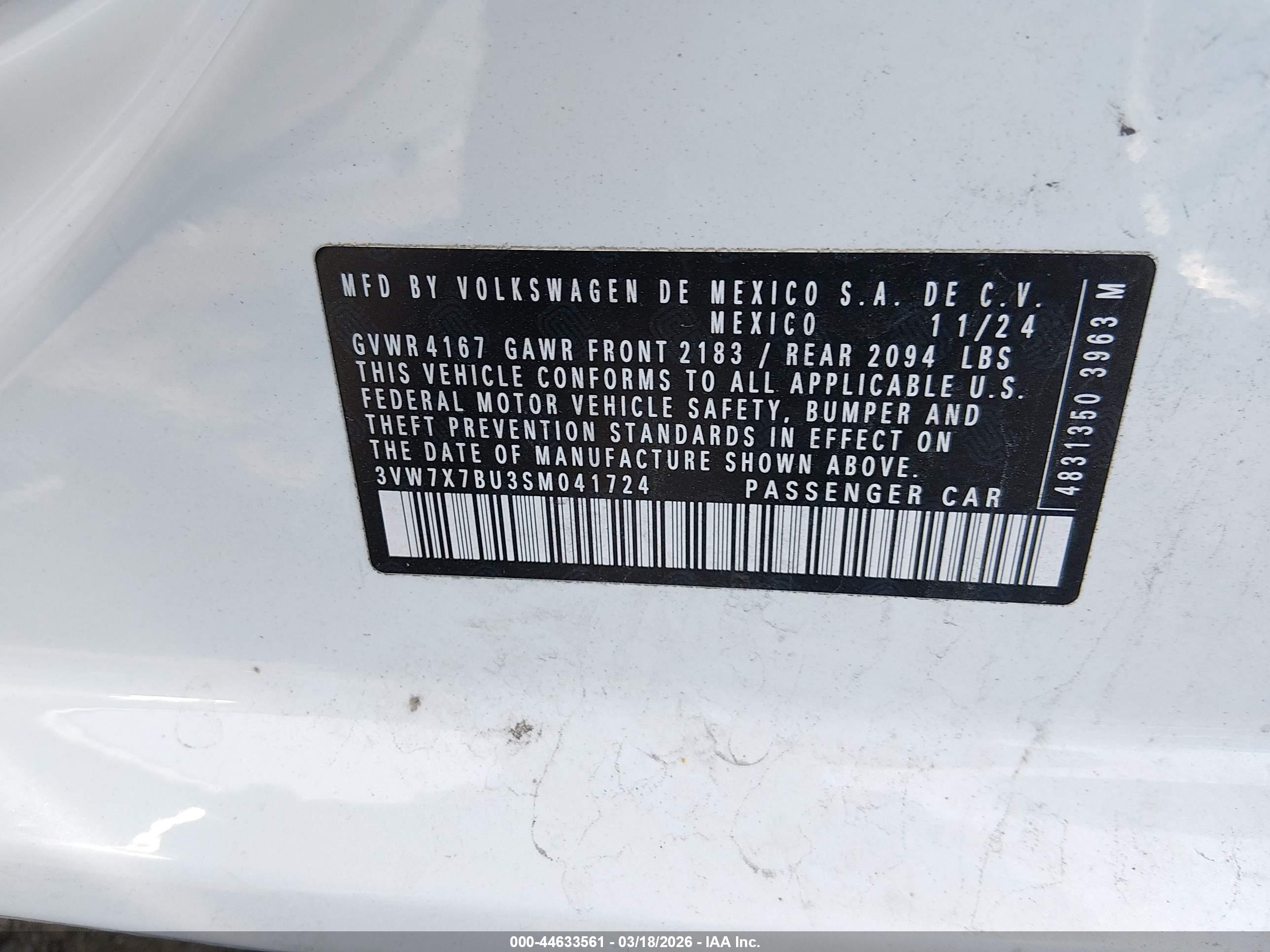 VOLKSWAGEN JETTA image 9