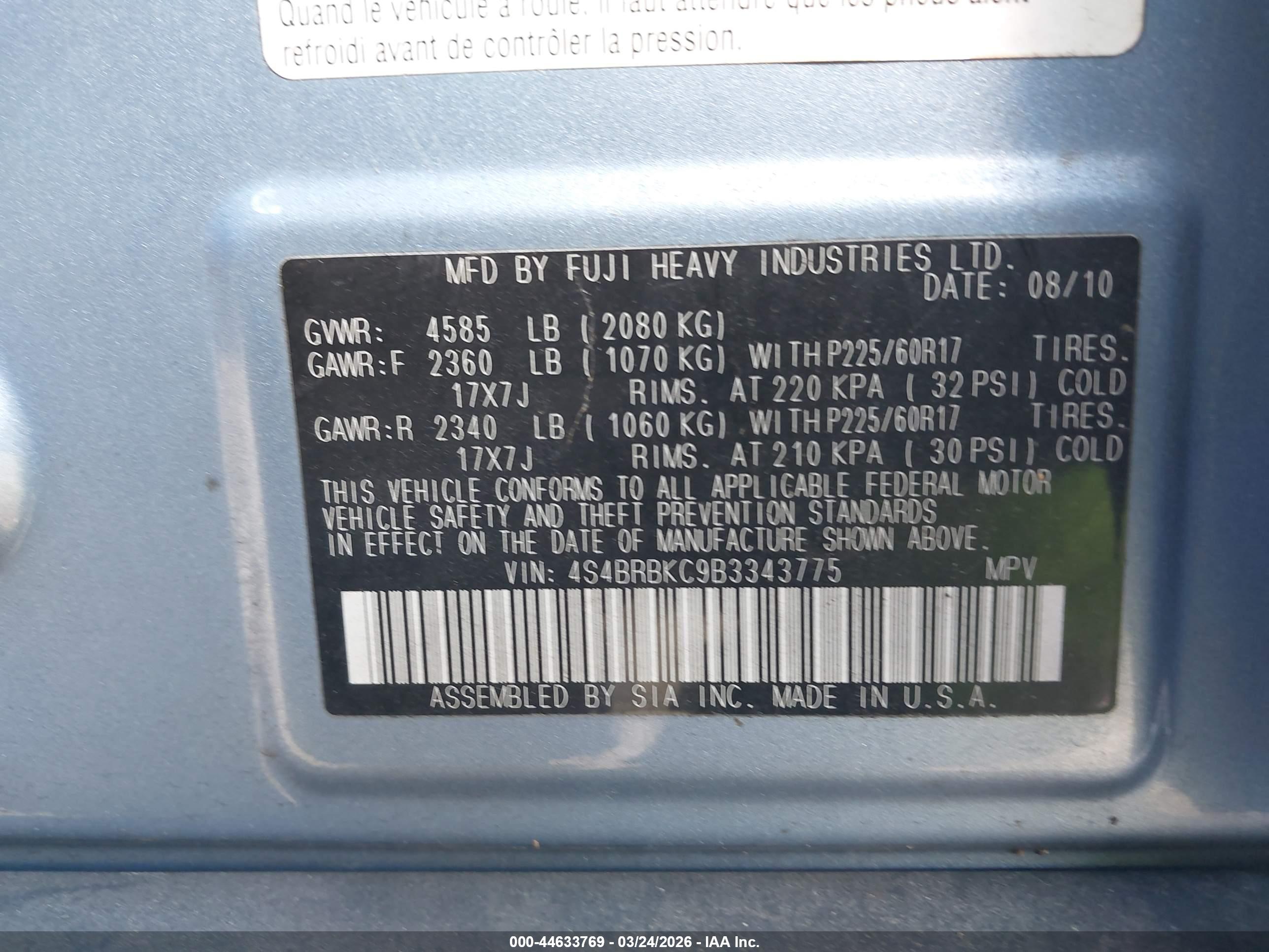SUBARU OUTBACK image 9