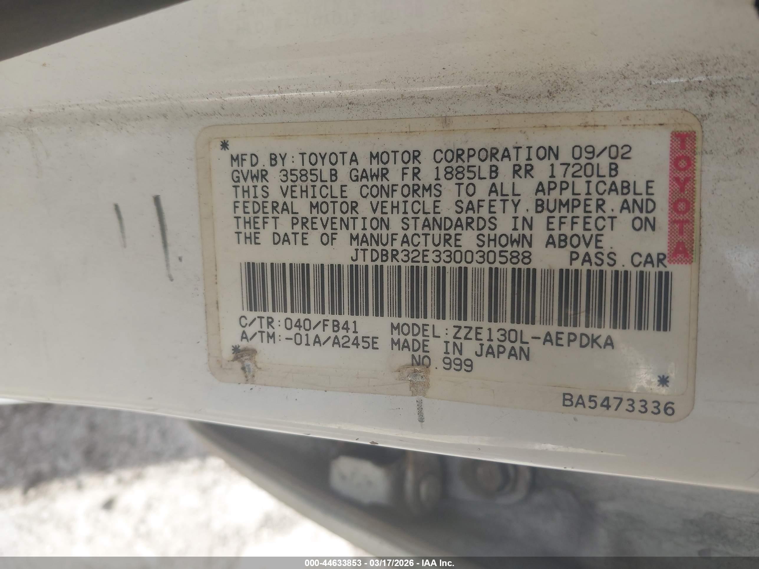 TOYOTA COROLLA image 9