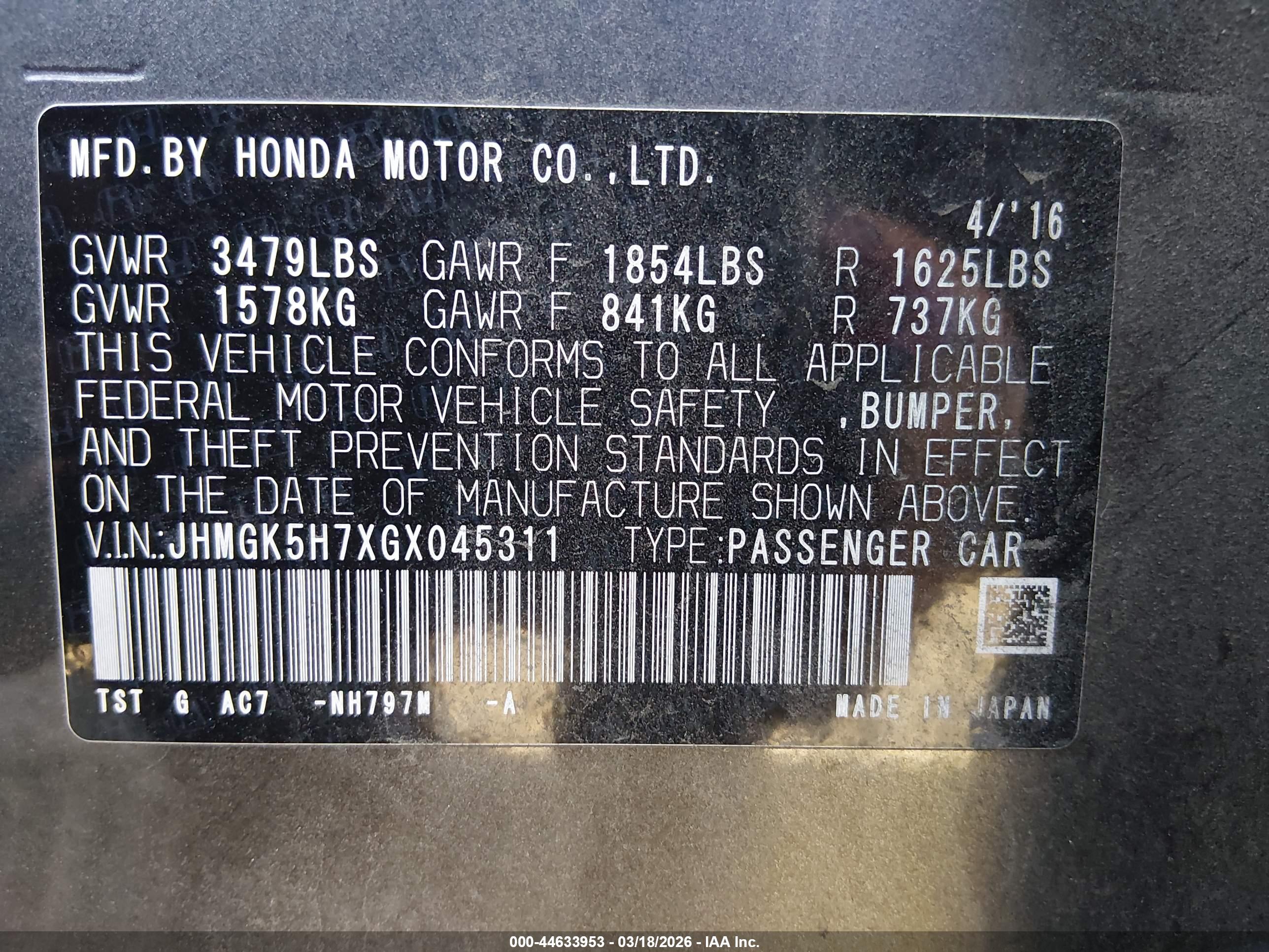 HONDA FIT image 9
