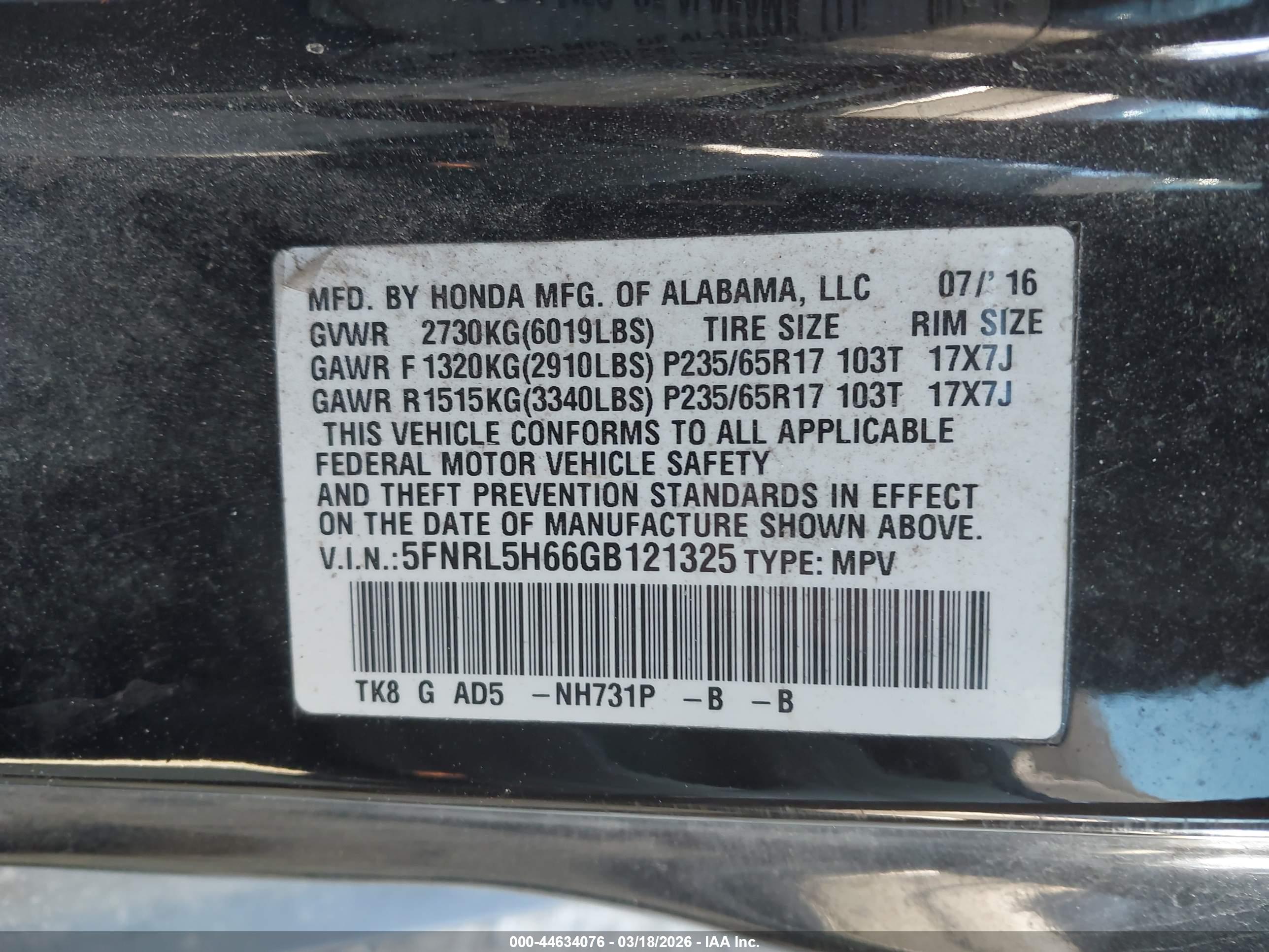 HONDA ODYSSEY image 9