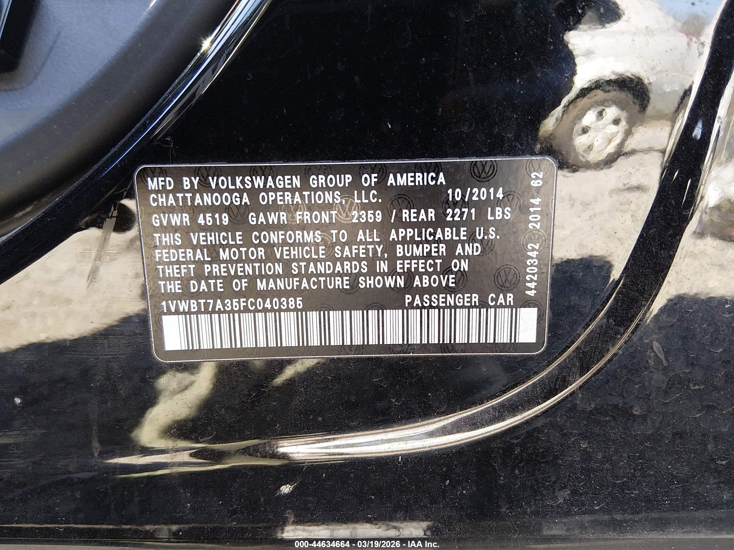 VOLKSWAGEN PASSAT image 9