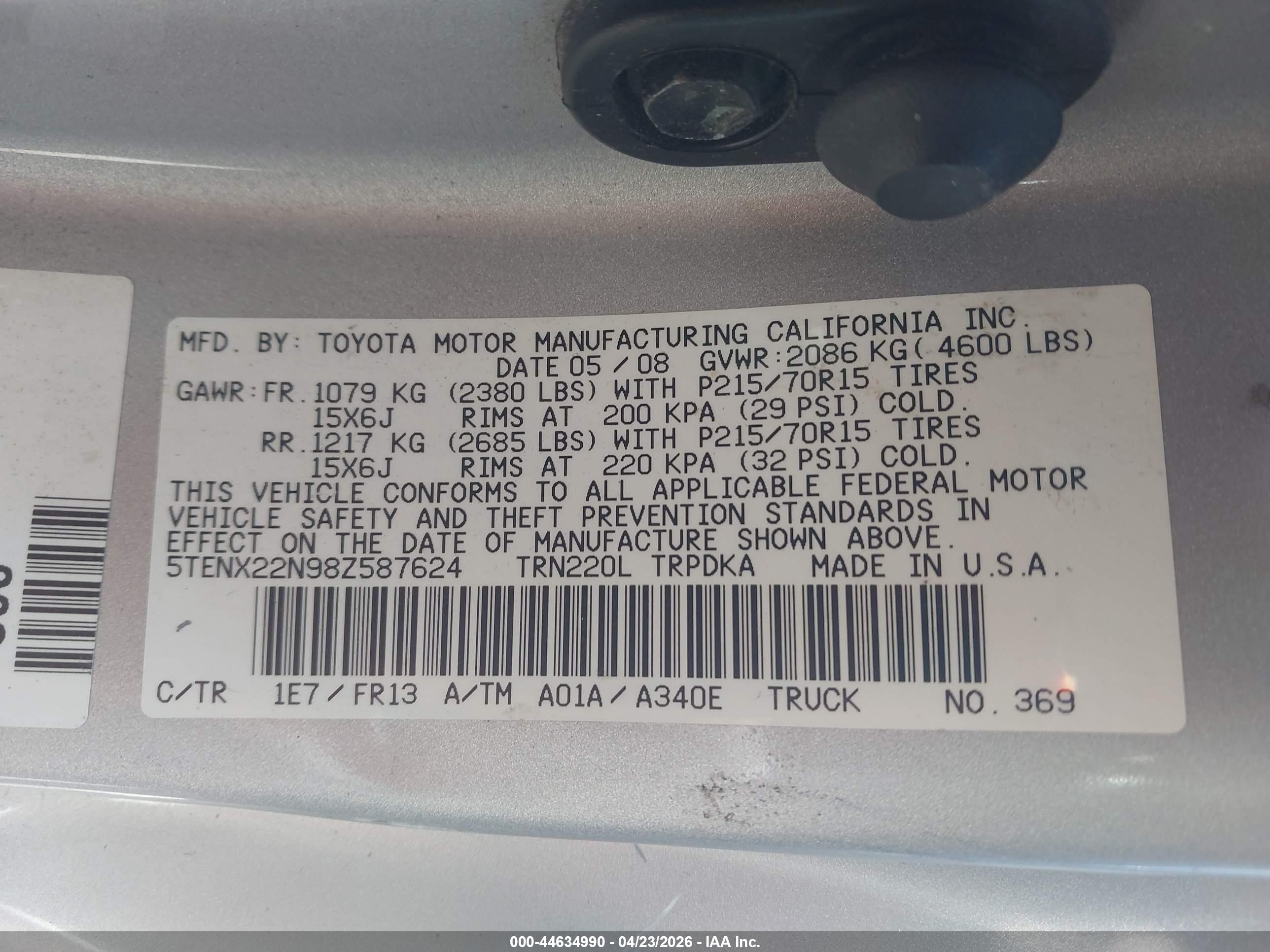 TOYOTA TACOMA image 9