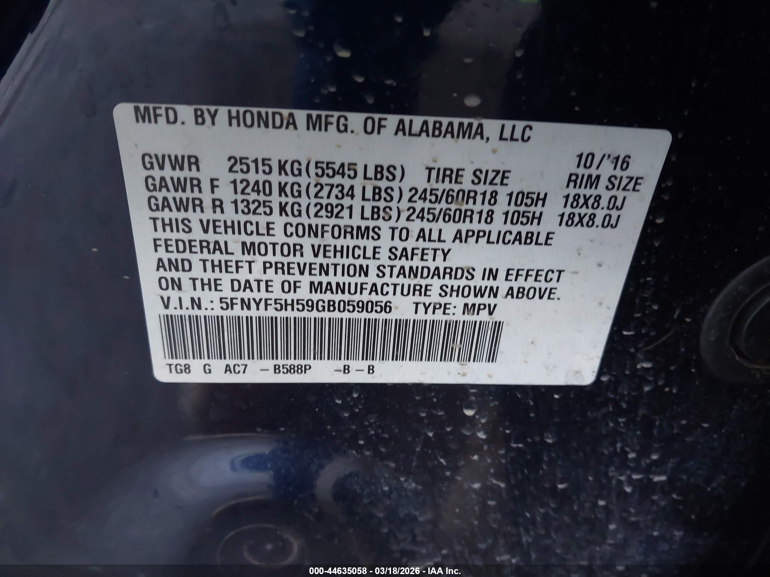 HONDA PILOT image 9