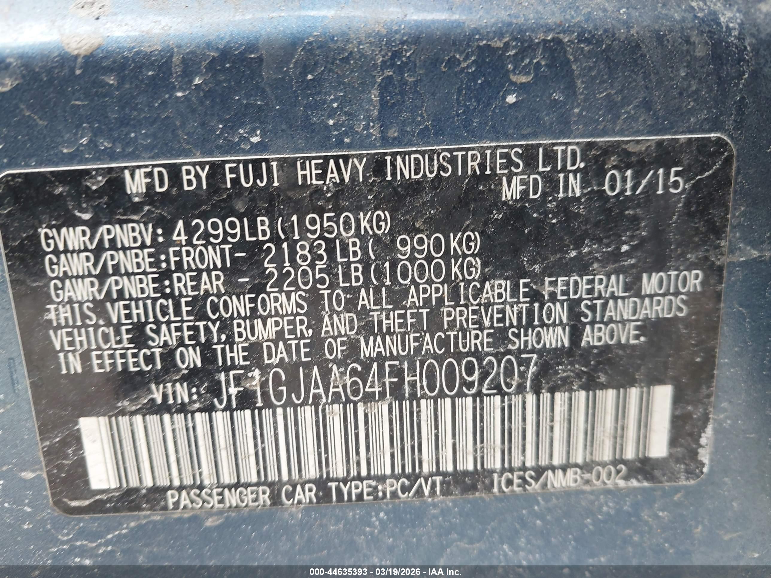 SUBARU IMPREZA image 9