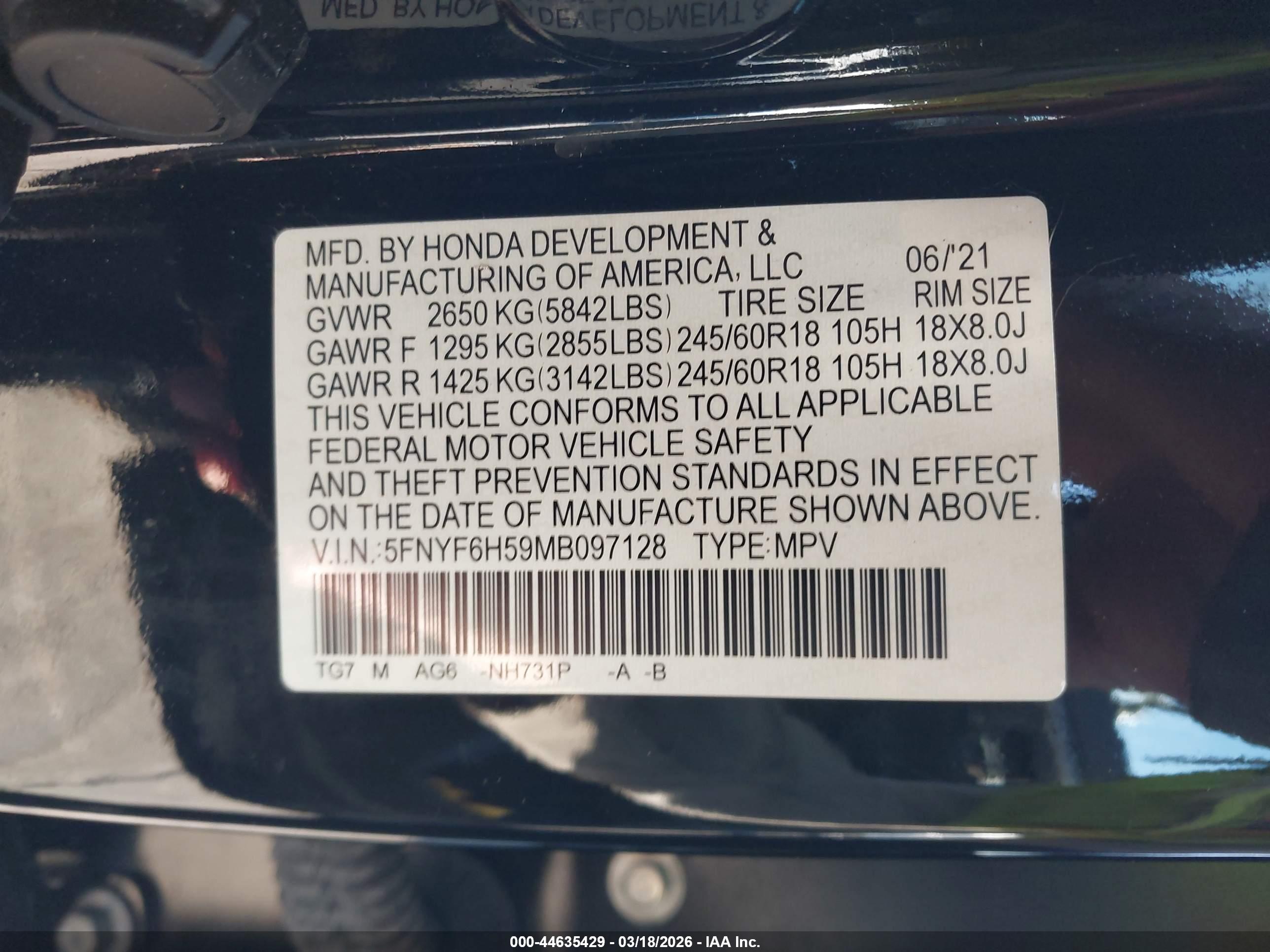 HONDA PILOT image 9