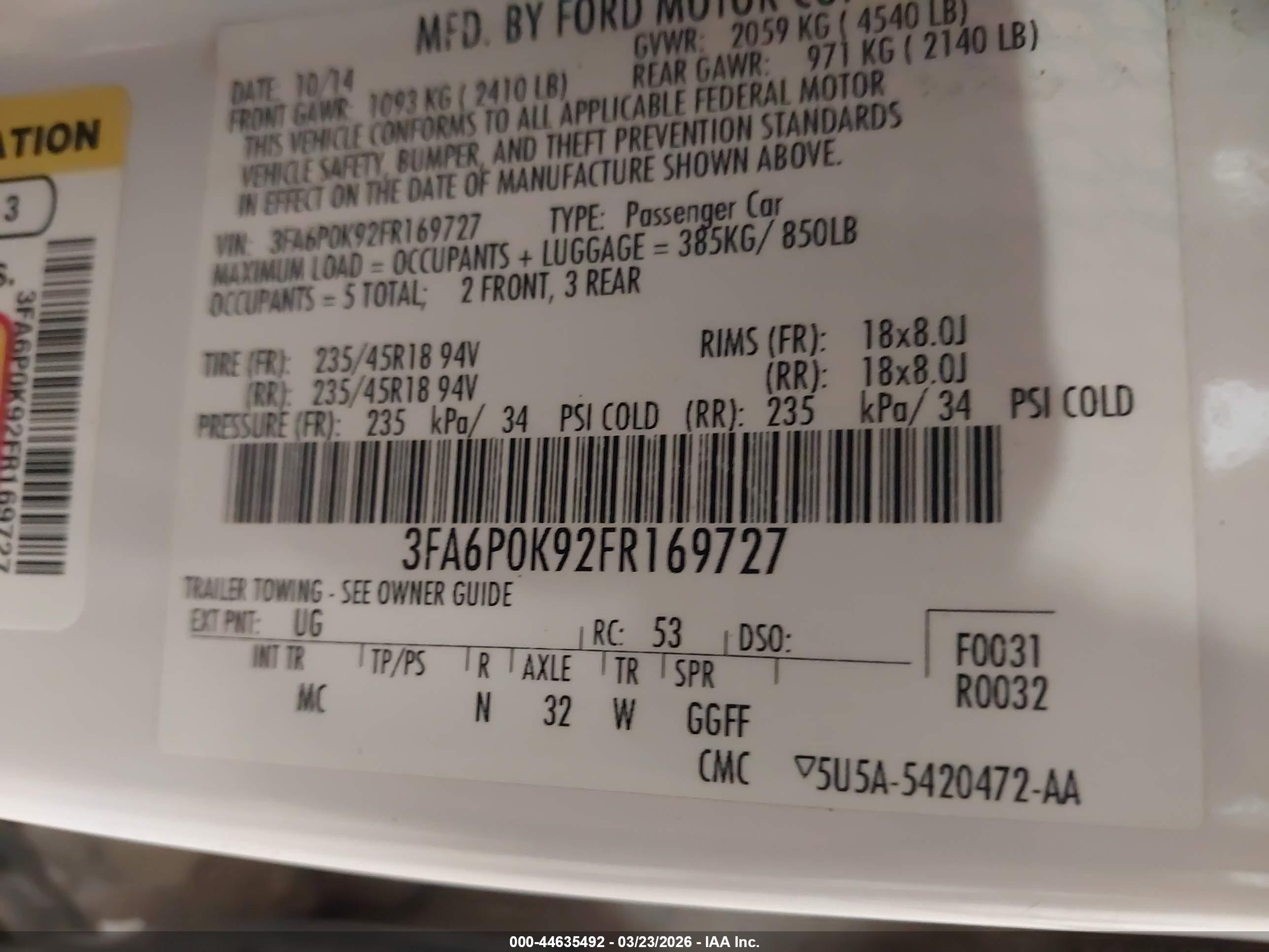 FORD FUSION image 9
