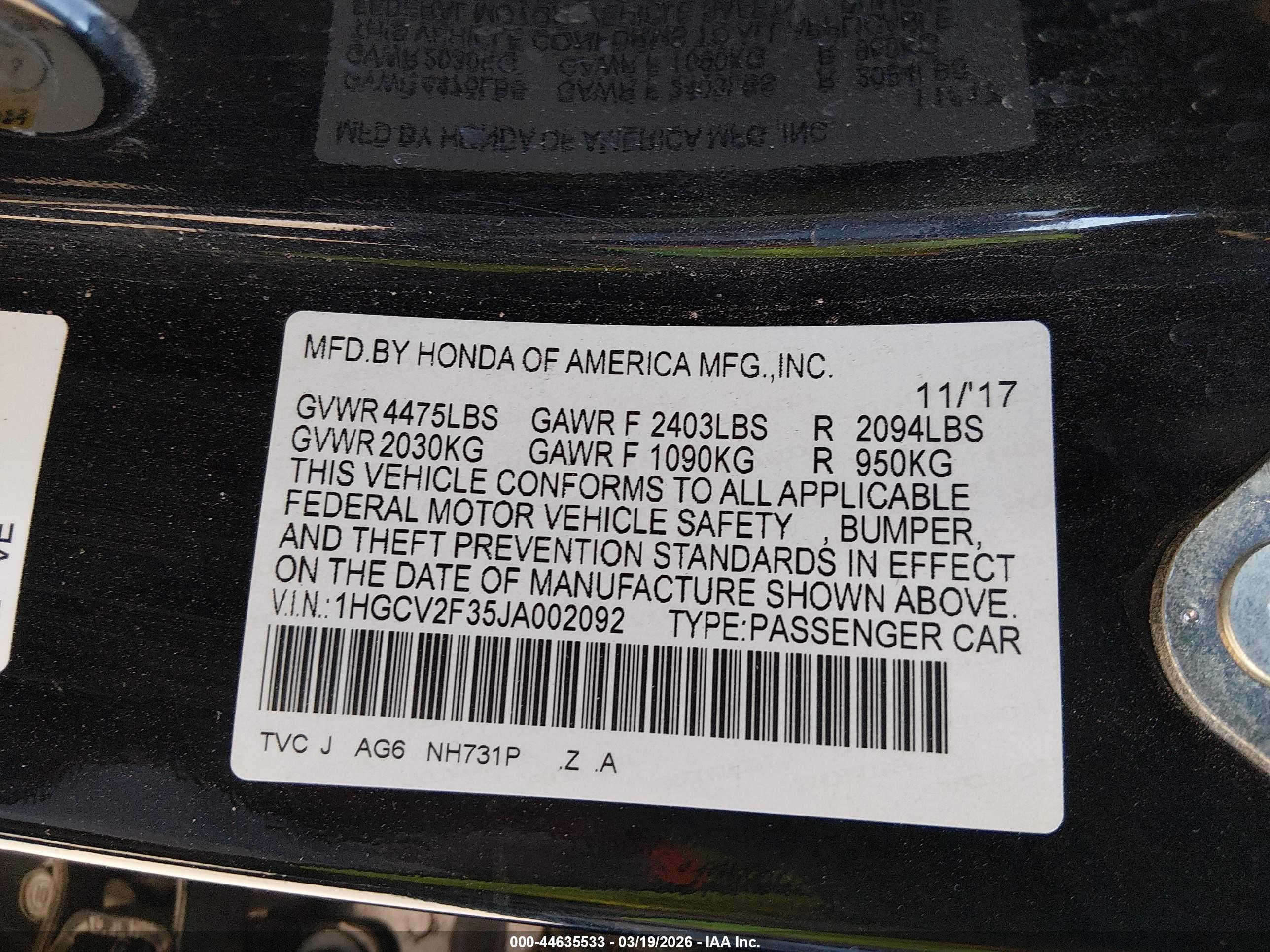 HONDA ACCORD image 9