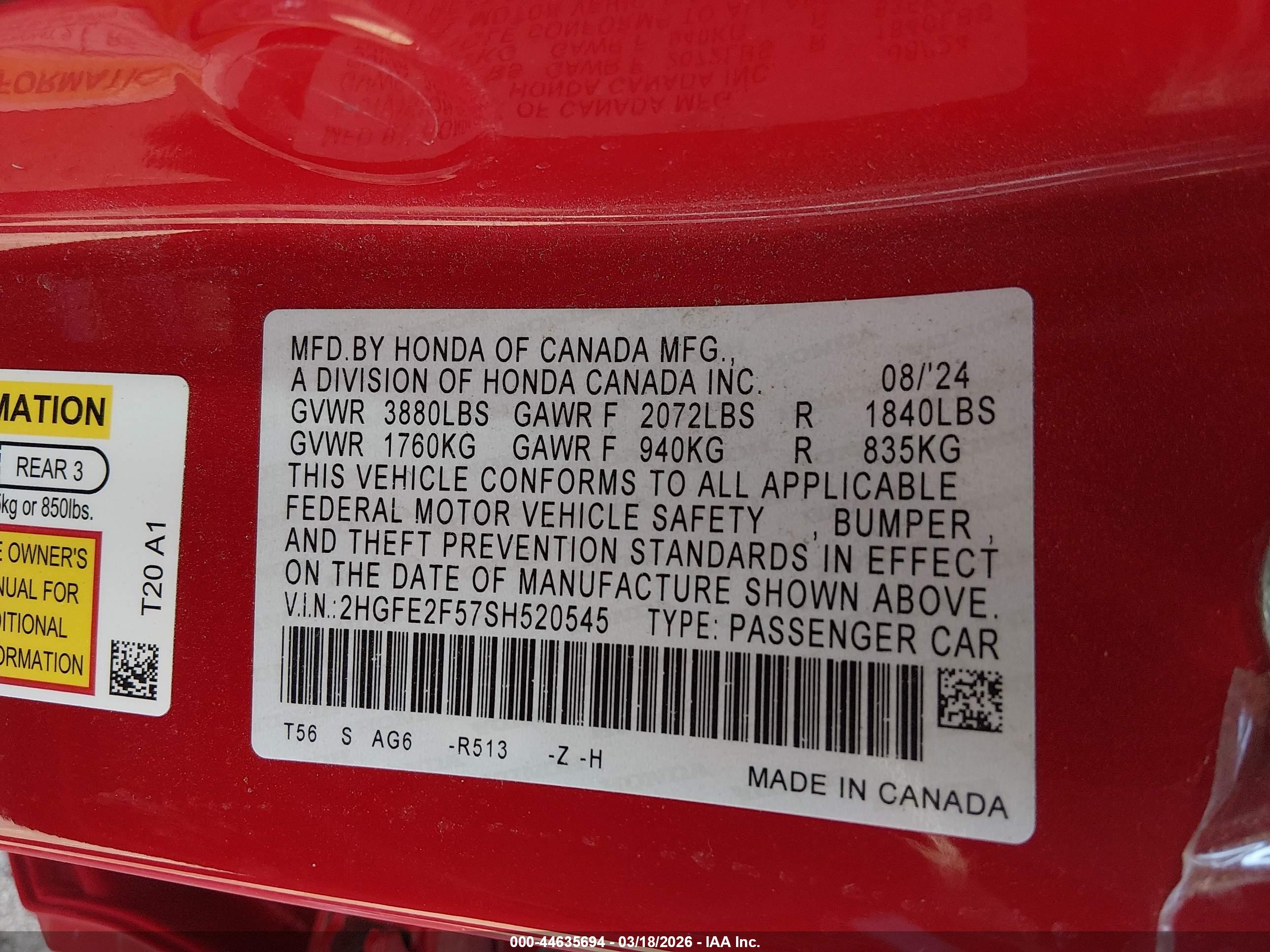 HONDA CIVIC image 9
