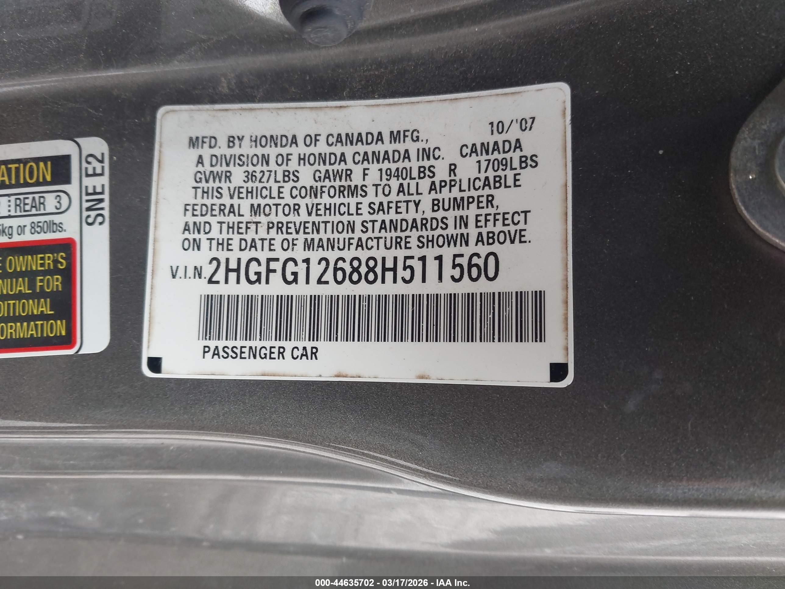HONDA CIVIC image 9