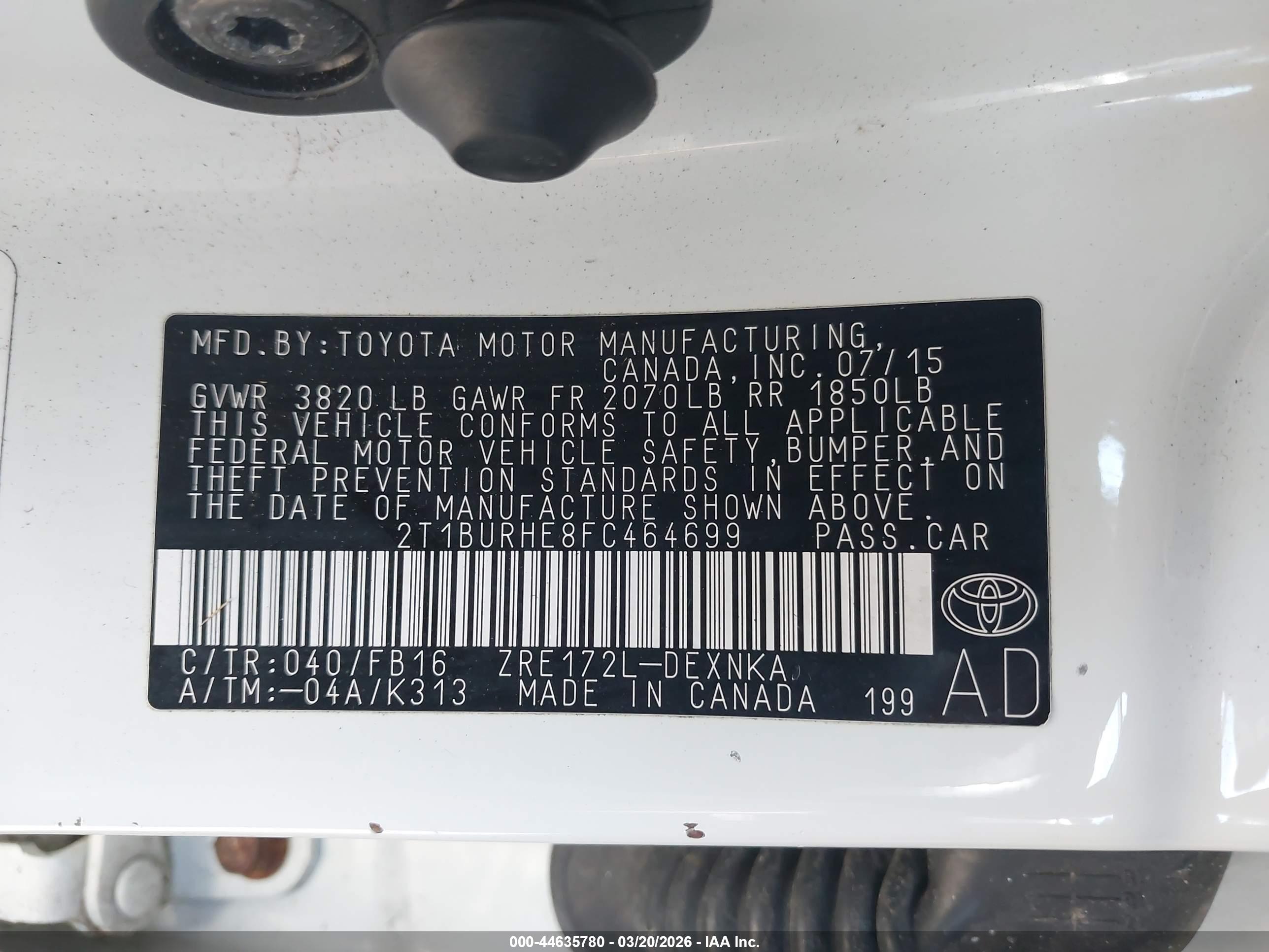 TOYOTA COROLLA image 9