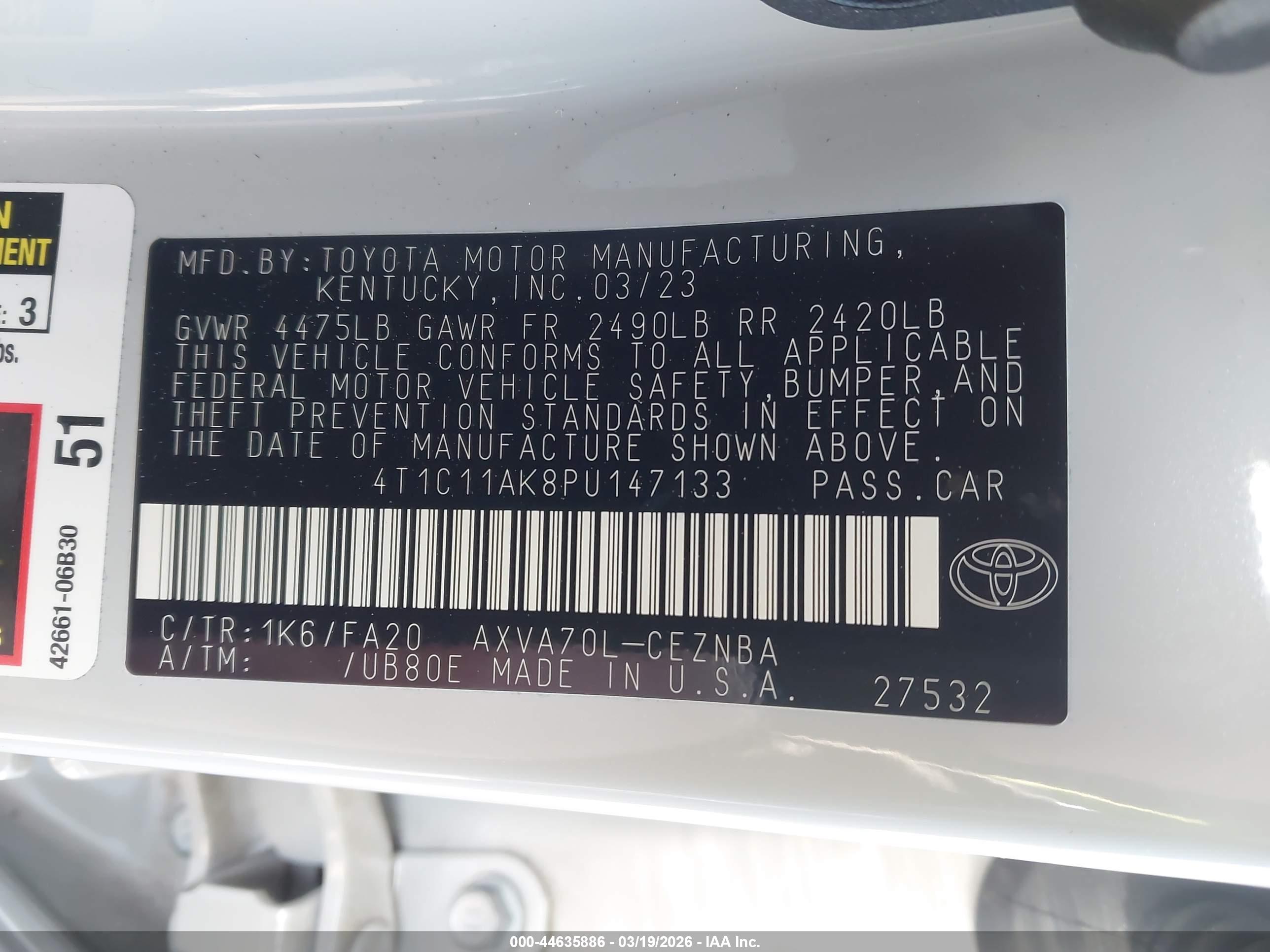 TOYOTA CAMRY image 9