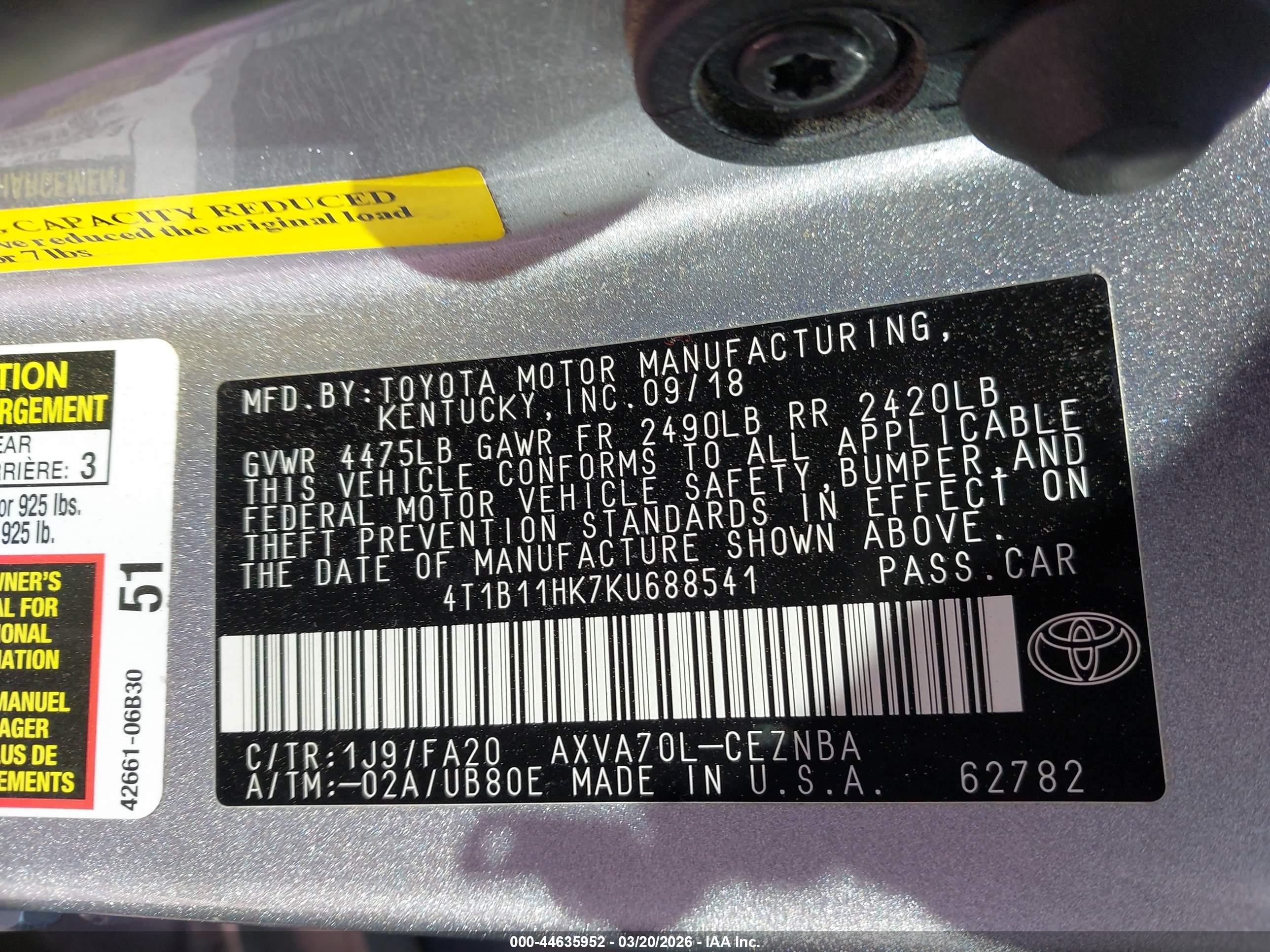 TOYOTA CAMRY image 9