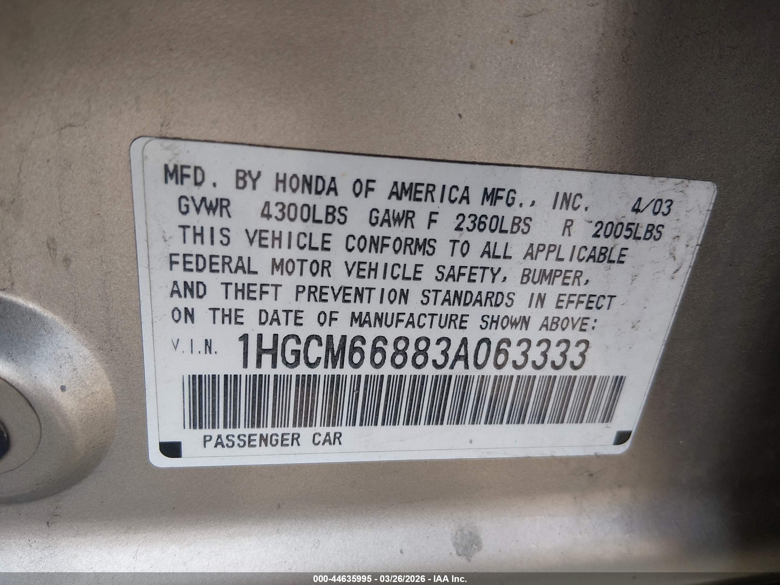 HONDA ACCORD image 9