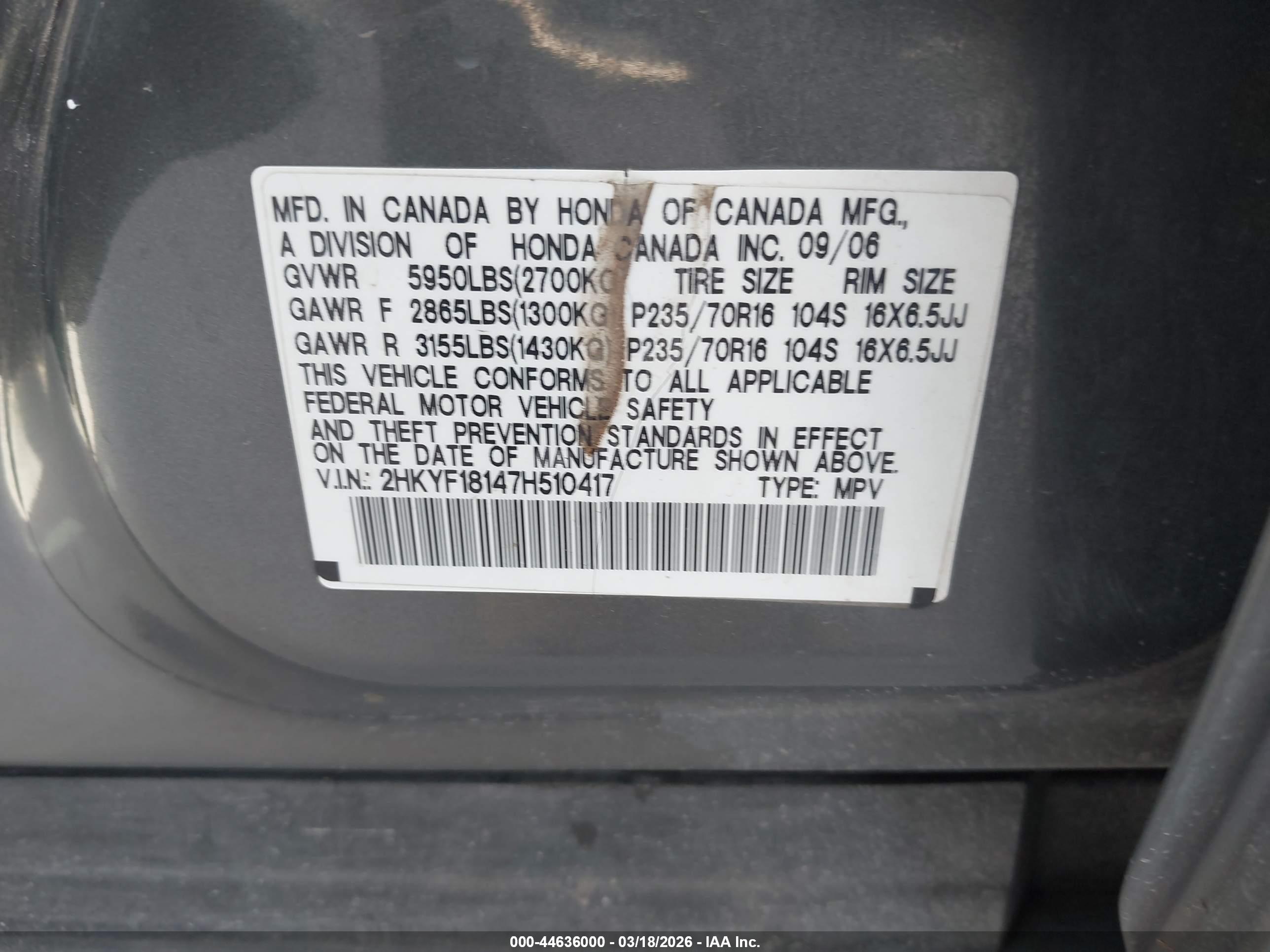 HONDA PILOT image 9