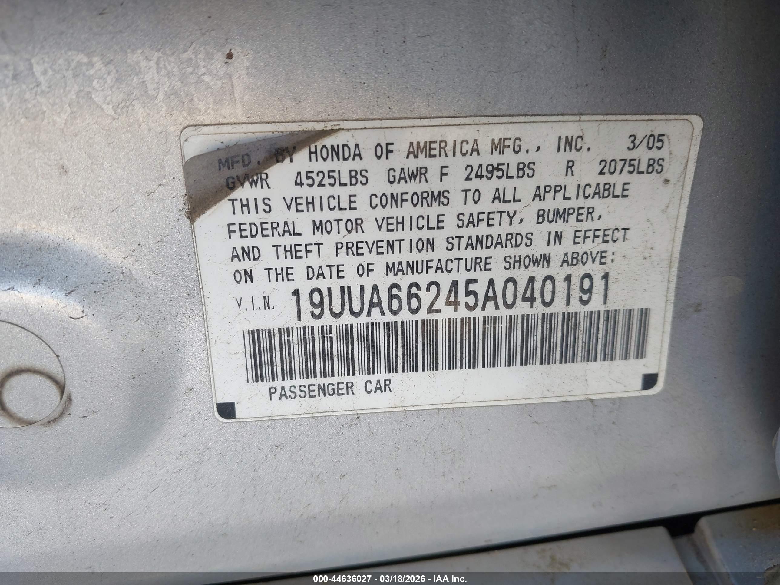 ACURA TL image 9