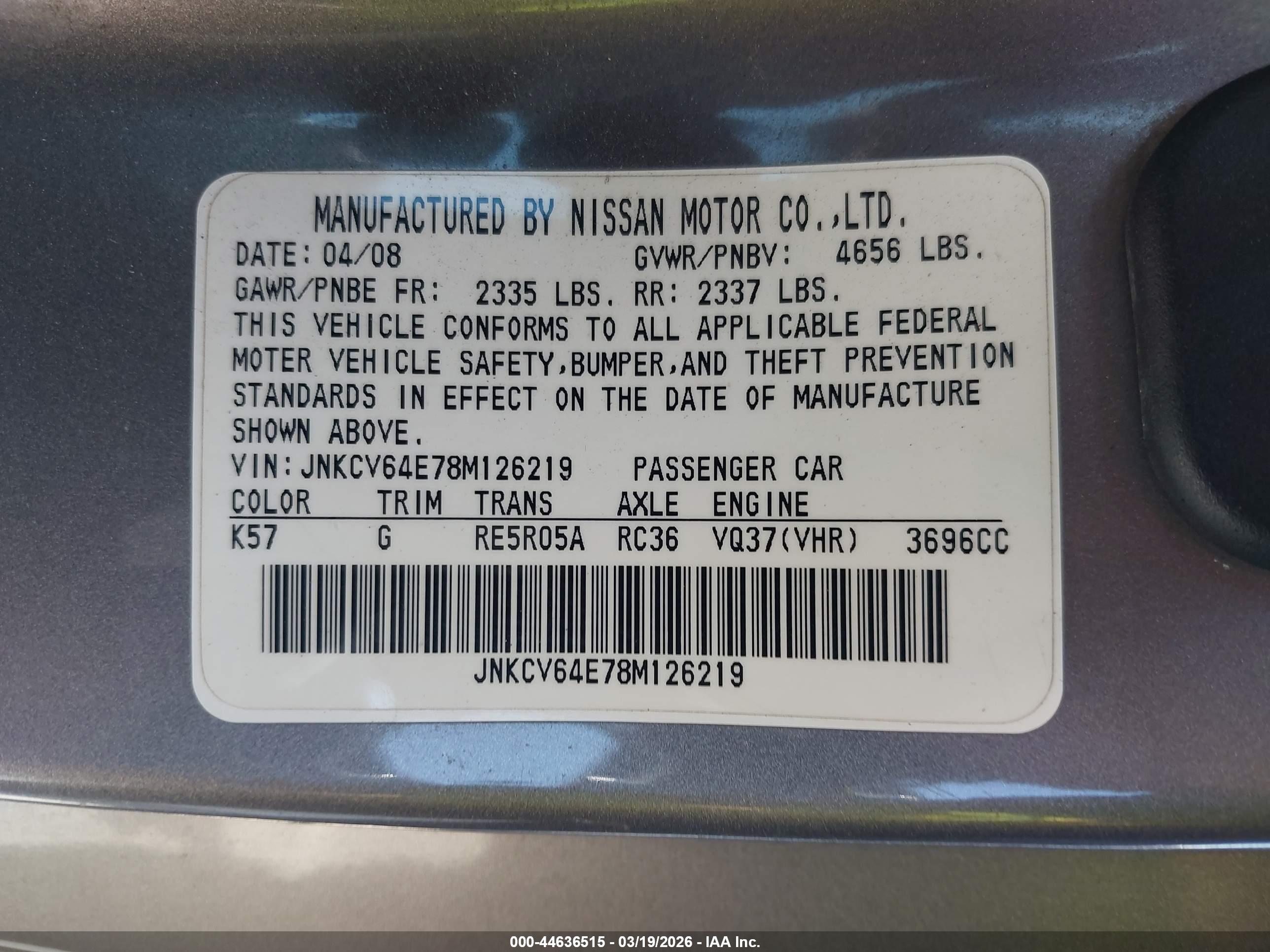 INFINITI G37 image 9