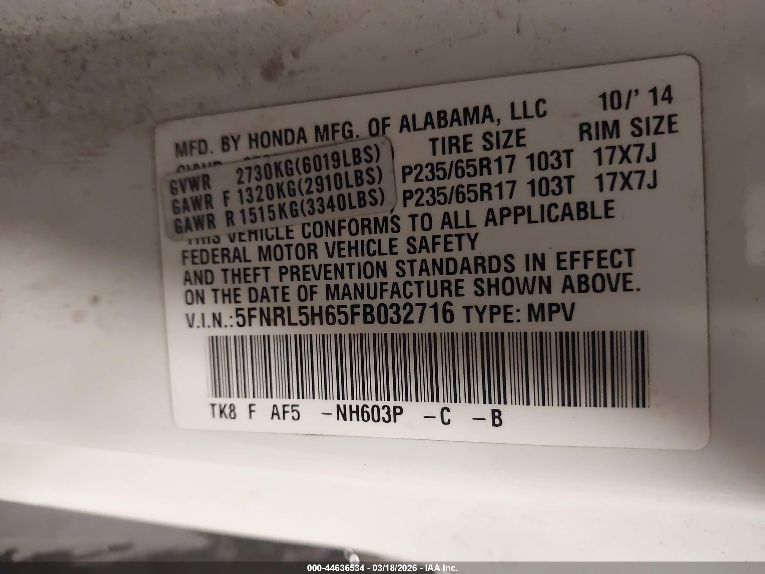 HONDA ODYSSEY image 9