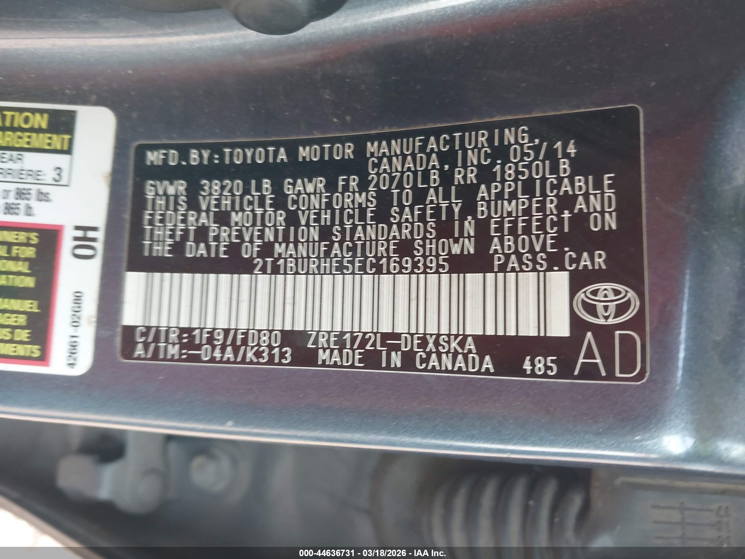 TOYOTA COROLLA image 9