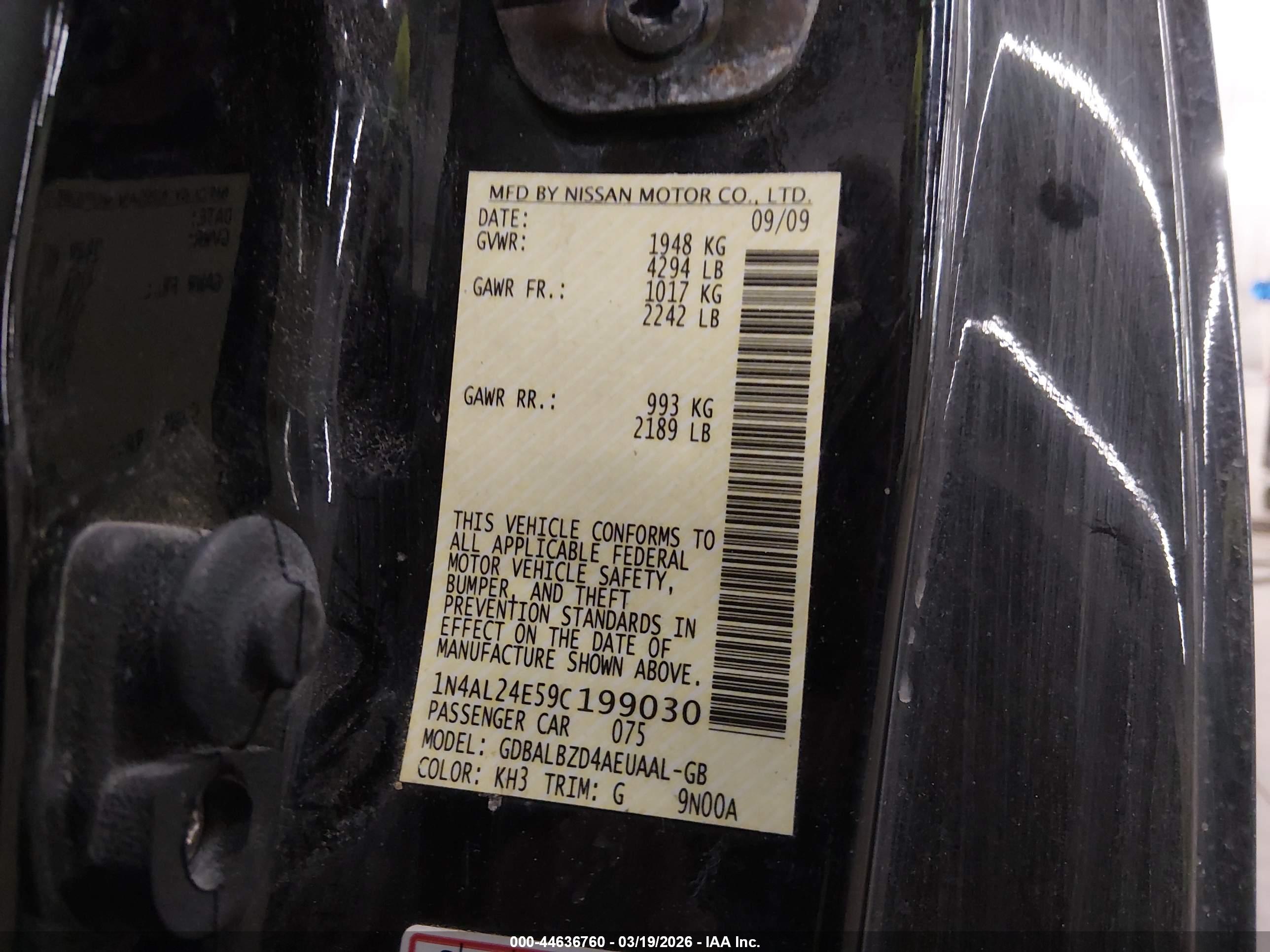 NISSAN ALTIMA image 9