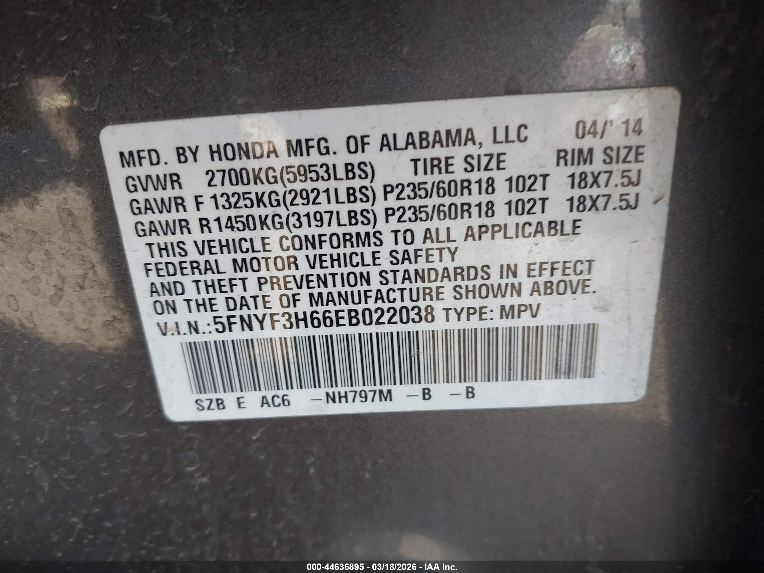 HONDA PILOT image 9