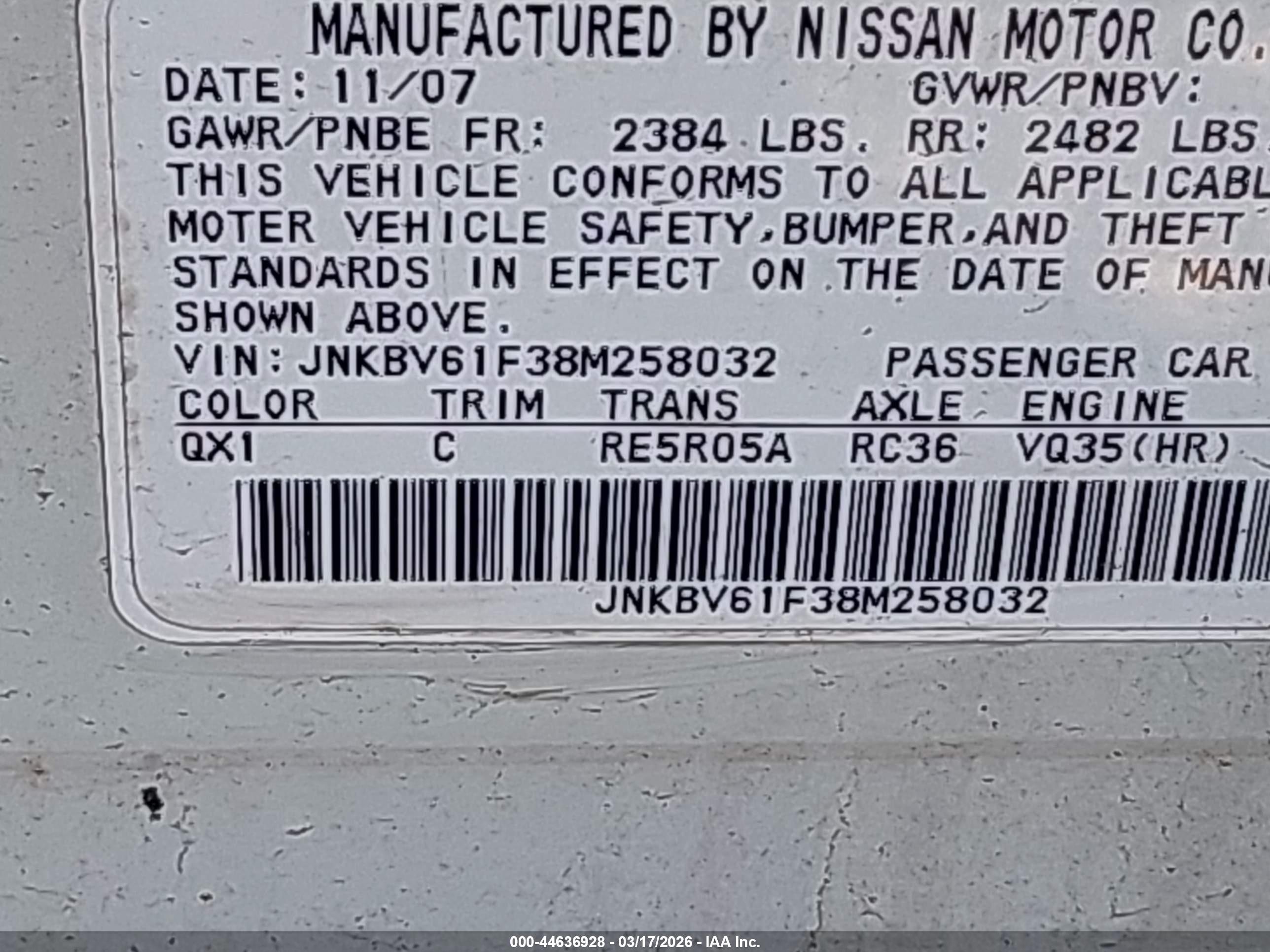 INFINITI G35X image 9
