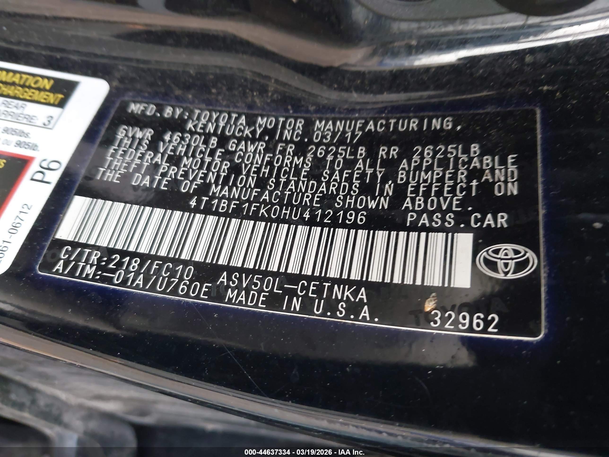 TOYOTA CAMRY image 9