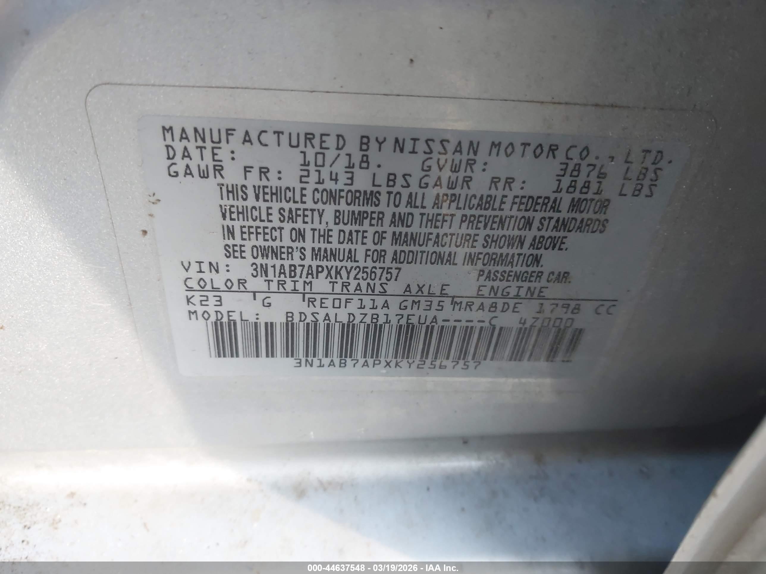 NISSAN SENTRA image 9