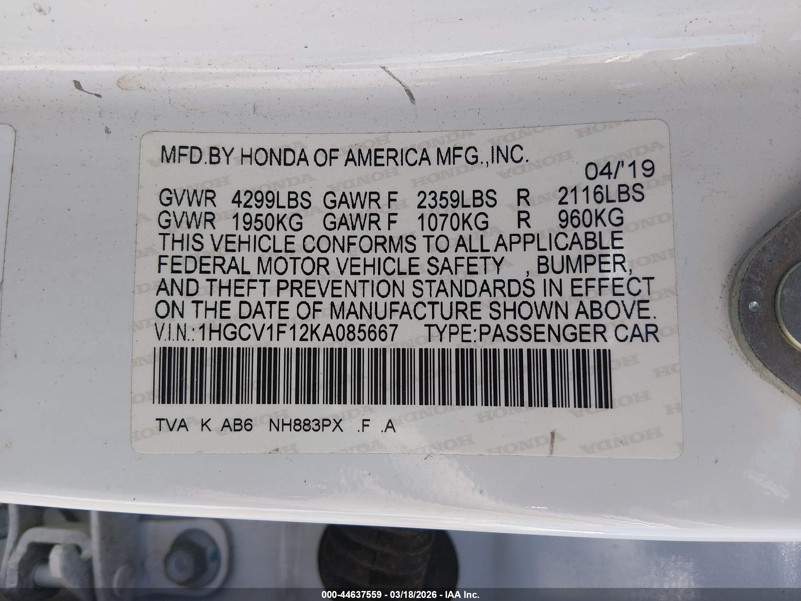 HONDA ACCORD image 9