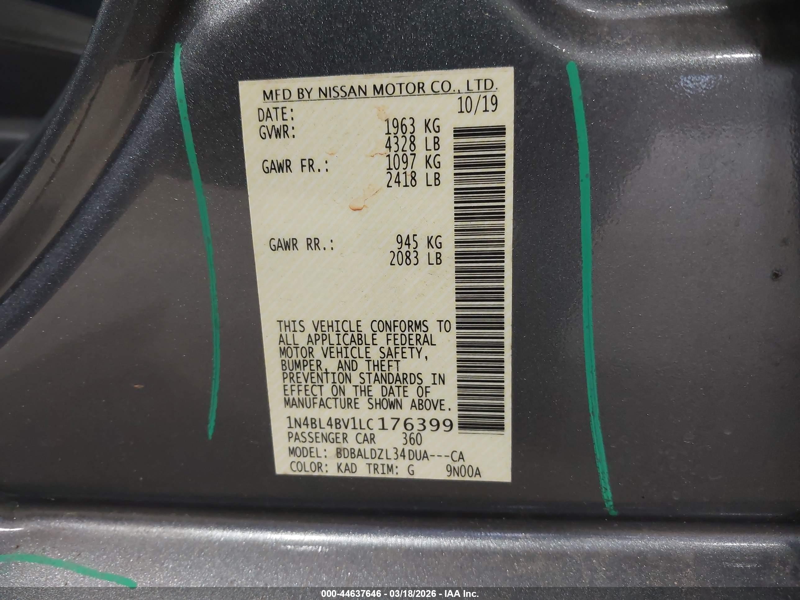 NISSAN ALTIMA image 9