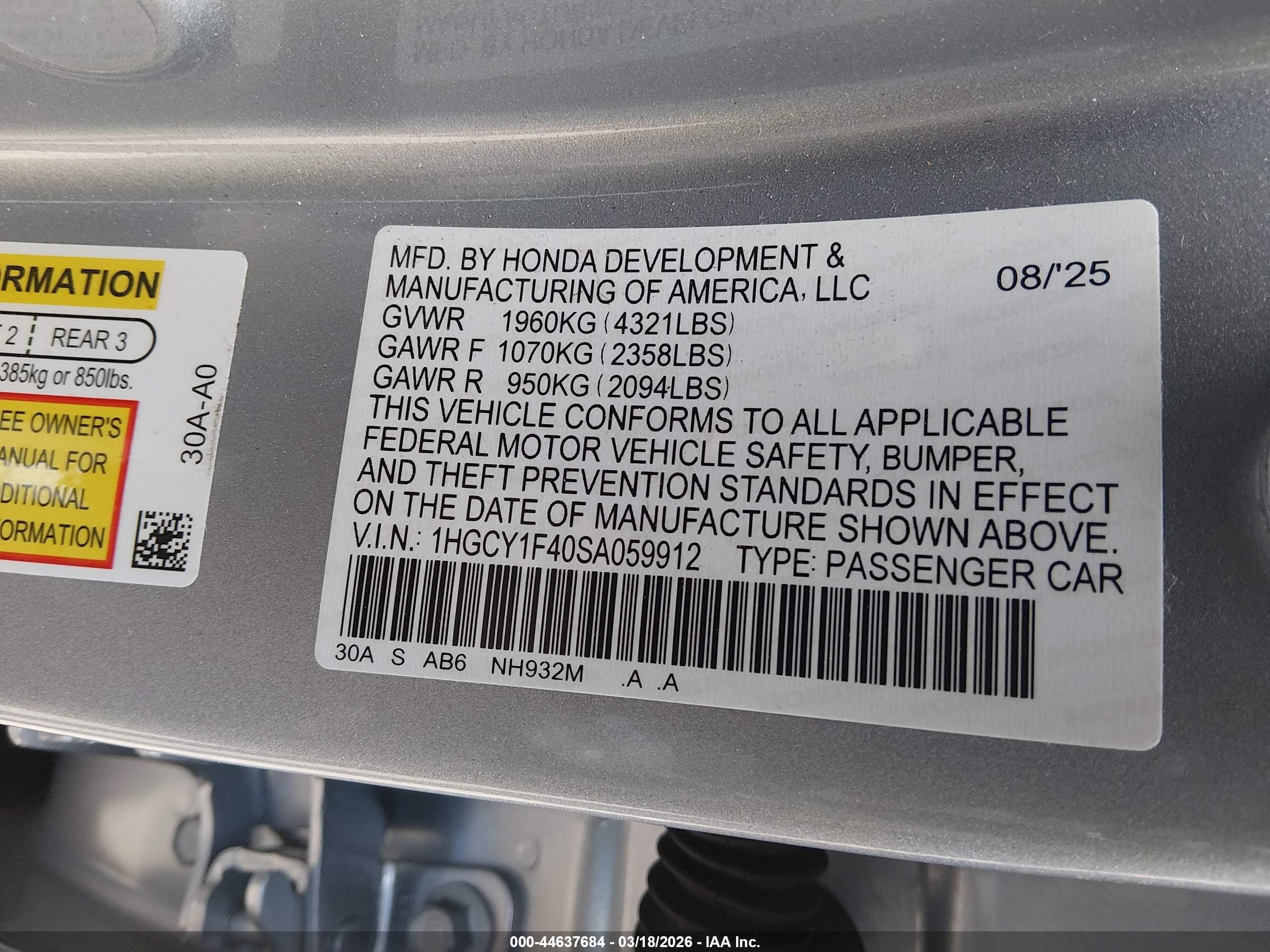 HONDA ACCORD image 9