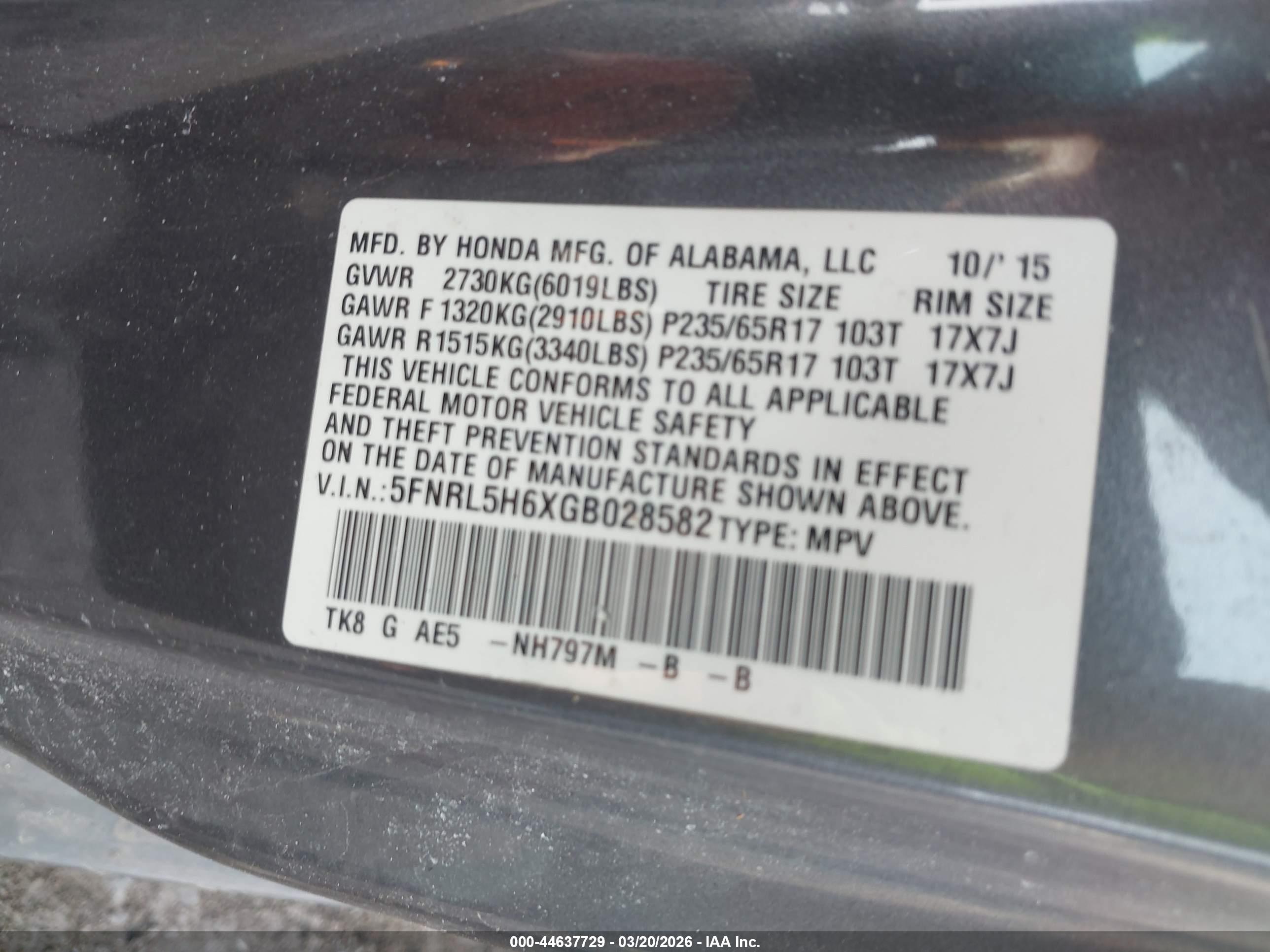 HONDA ODYSSEY image 9