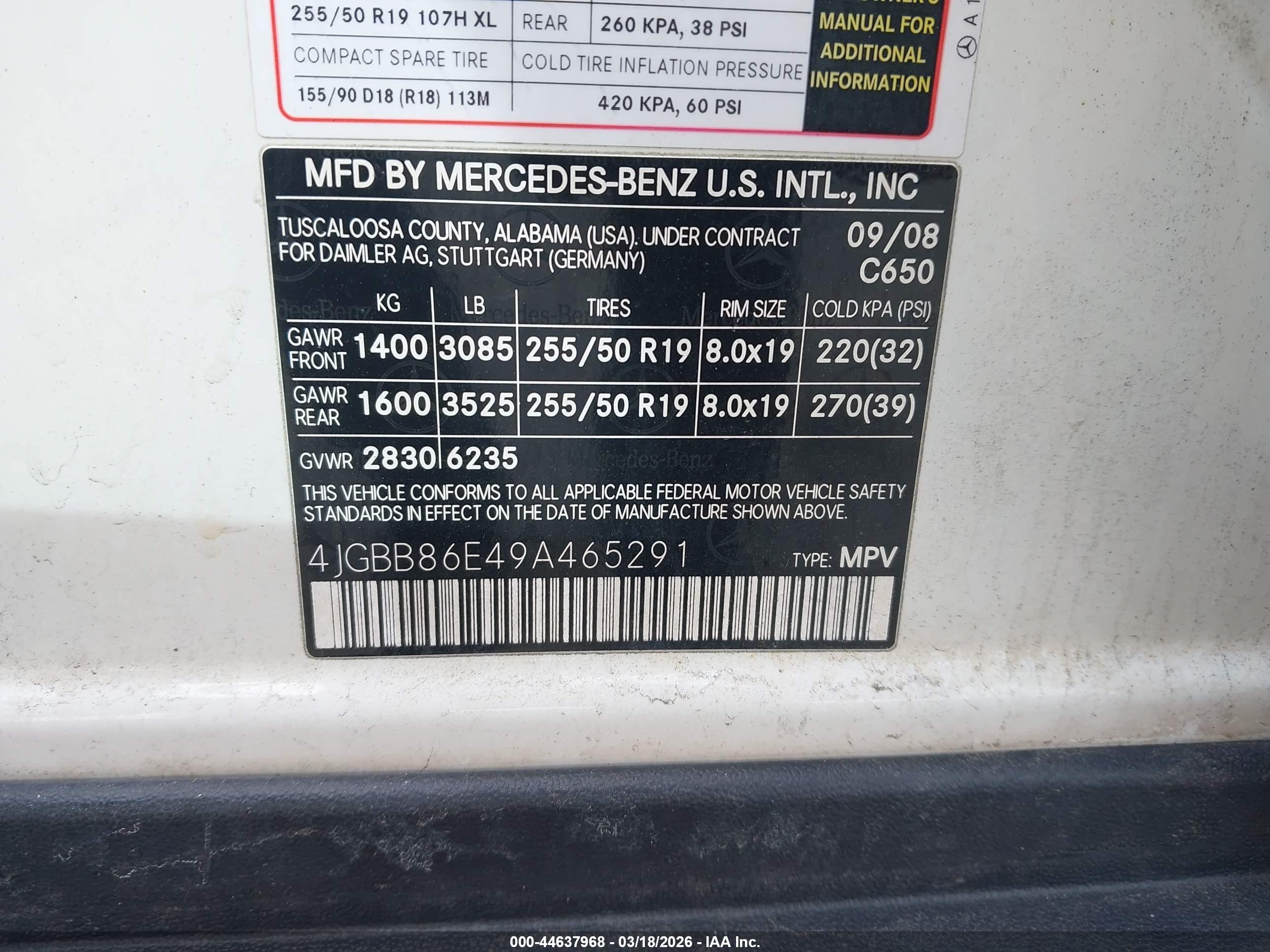 MERCEDES-BENZ ML image 9