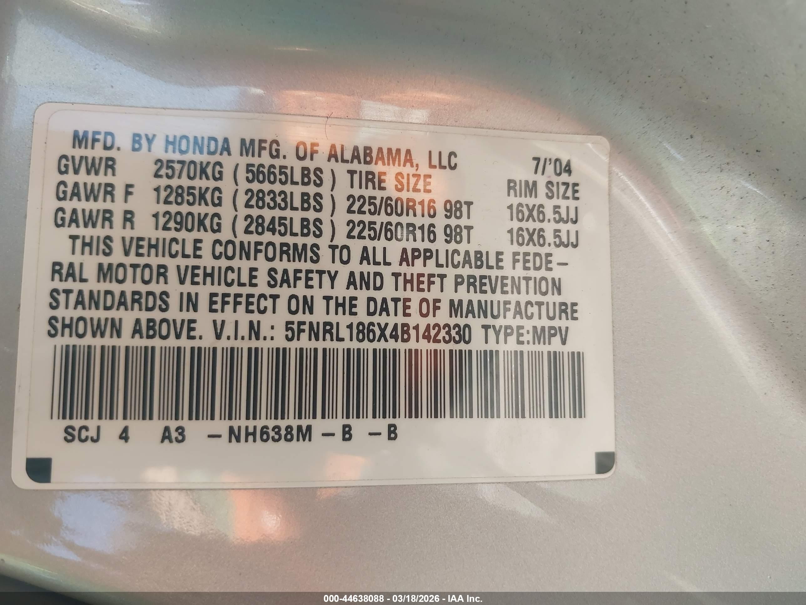 HONDA ODYSSEY image 9