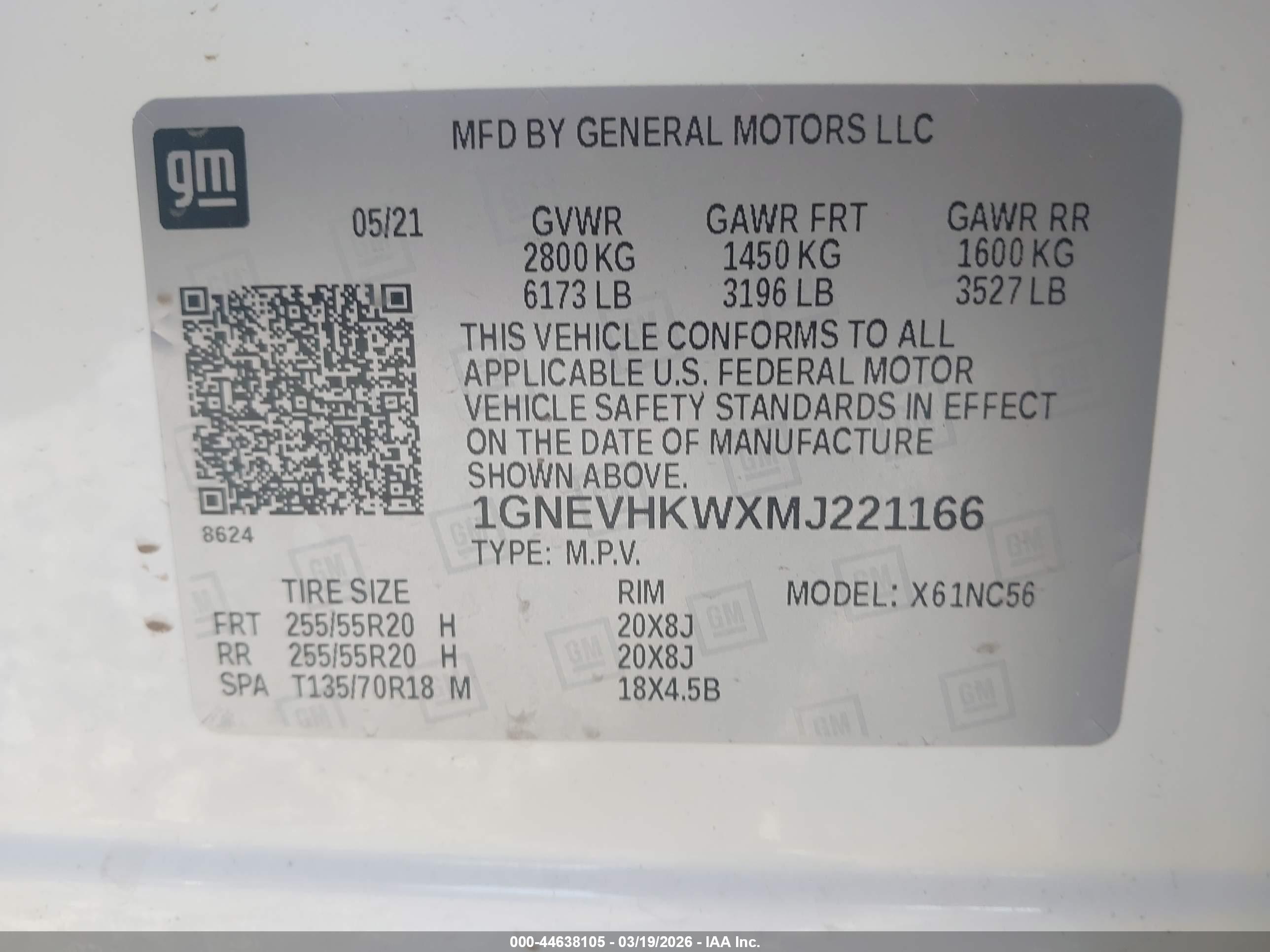 CHEVROLET TRAVERSE image 9
