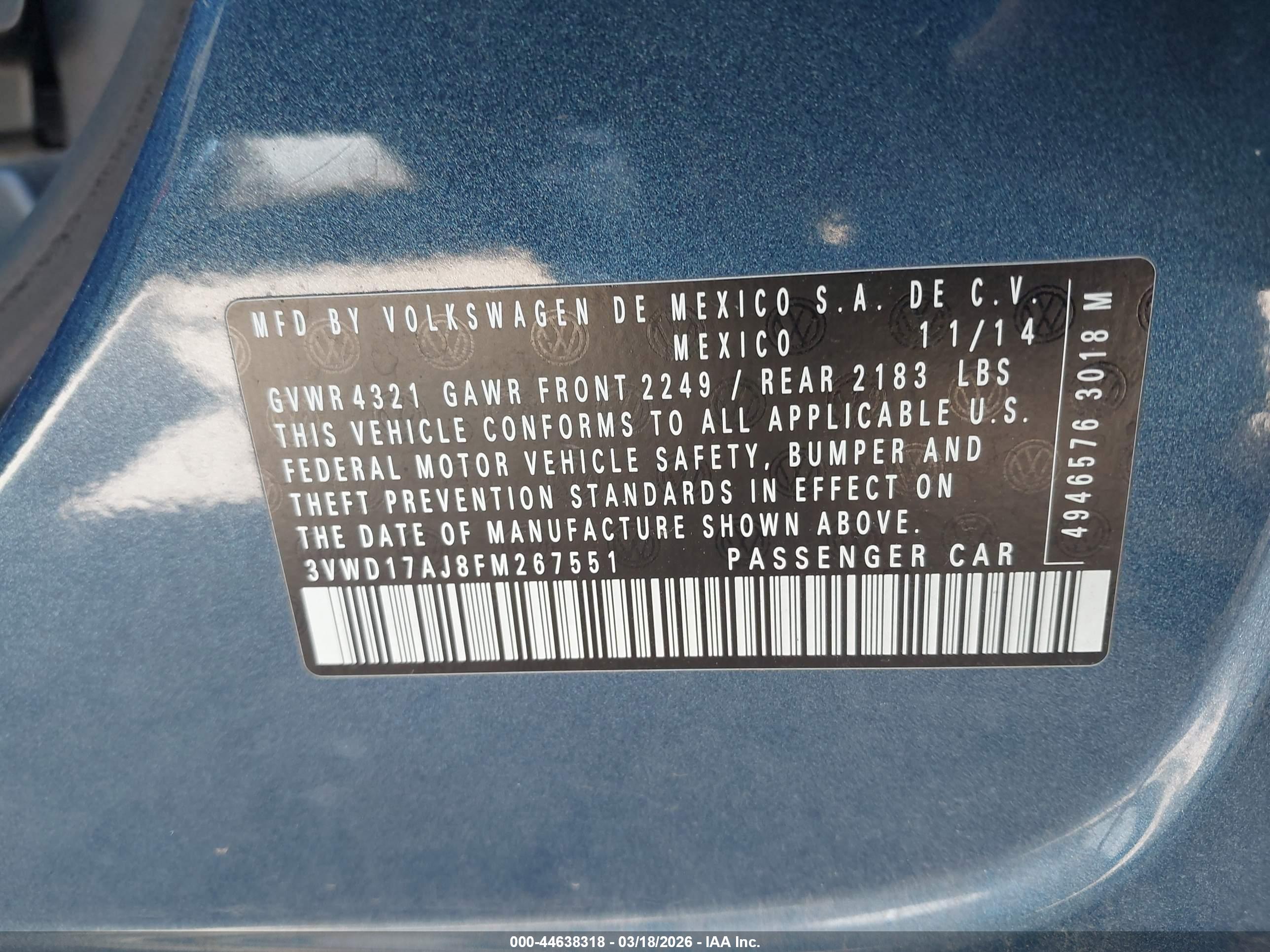 VOLKSWAGEN JETTA image 9