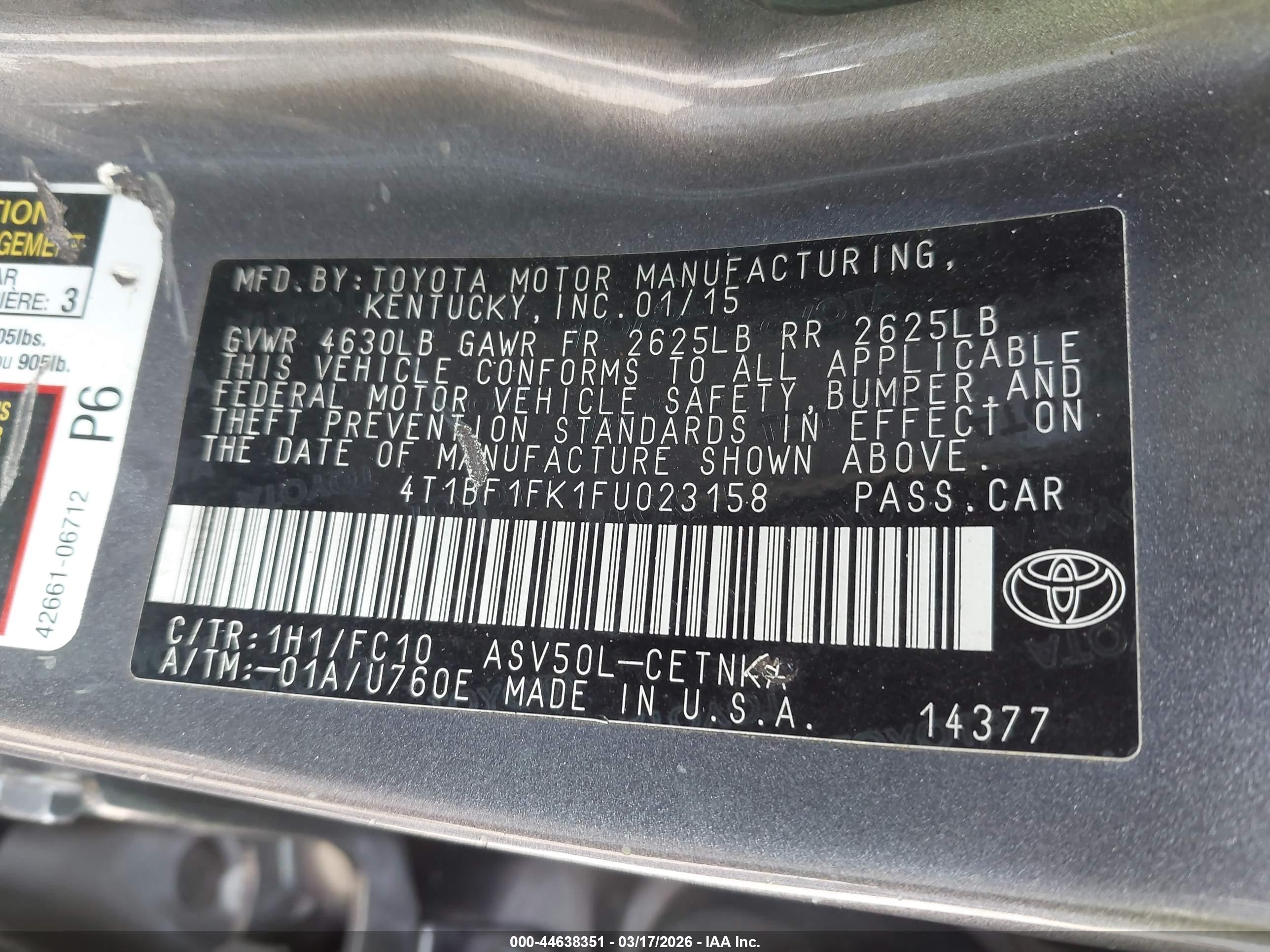 TOYOTA CAMRY image 9